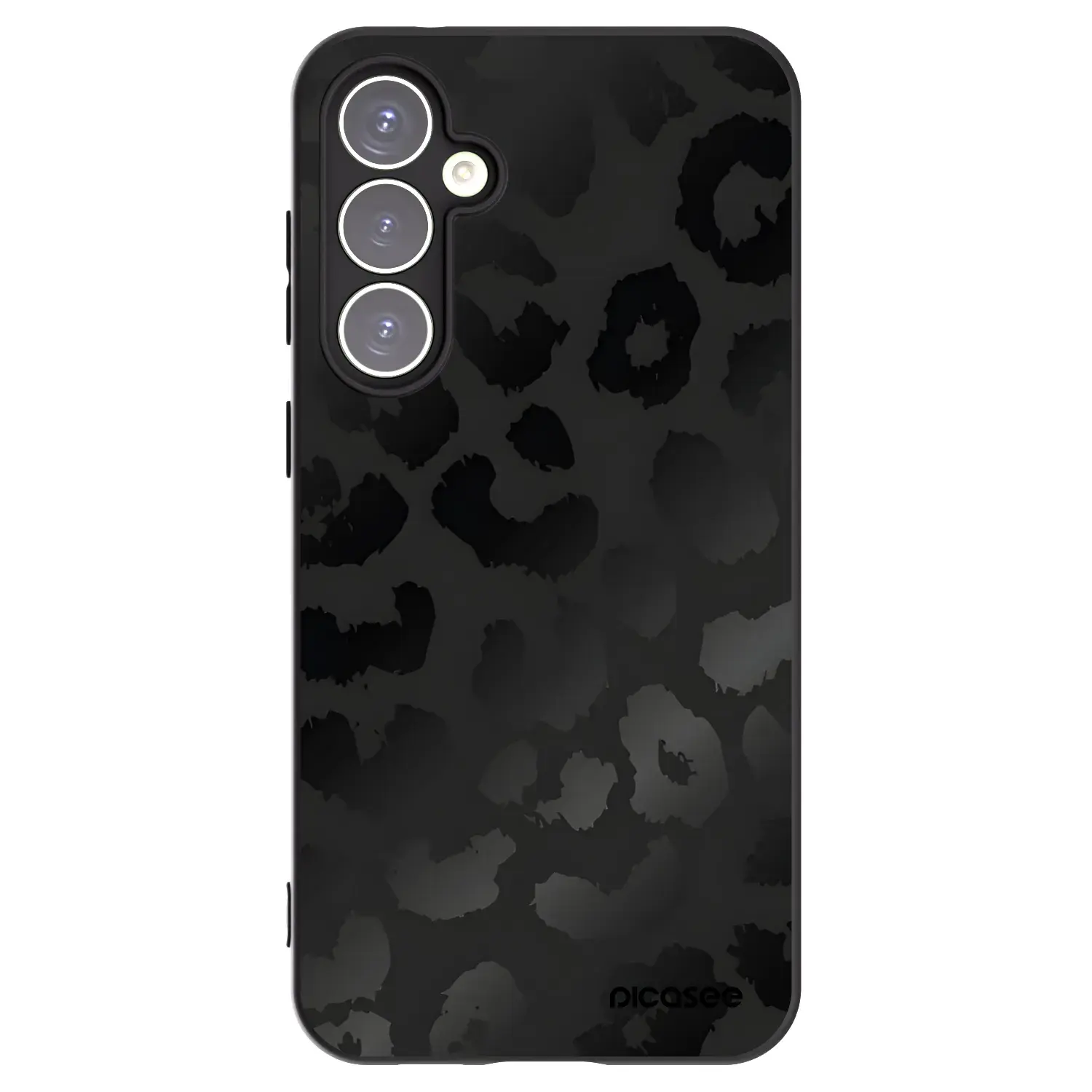 Silikonový černý obal pro Samsung Galaxy S23 FE S711B - Midnight Leopard