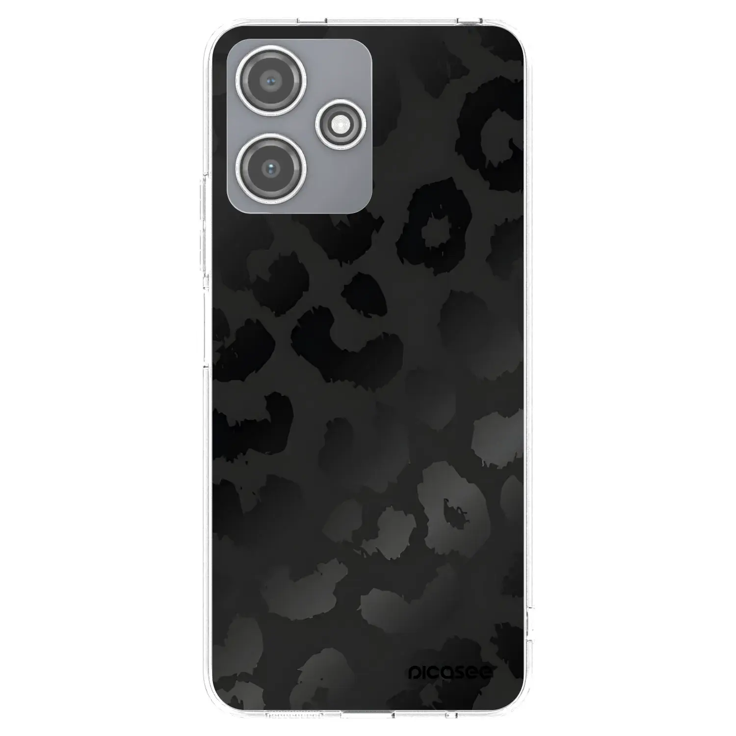 Silikonový průhledný obal pro Xiaomi Redmi 12 5G - Midnight Leopard