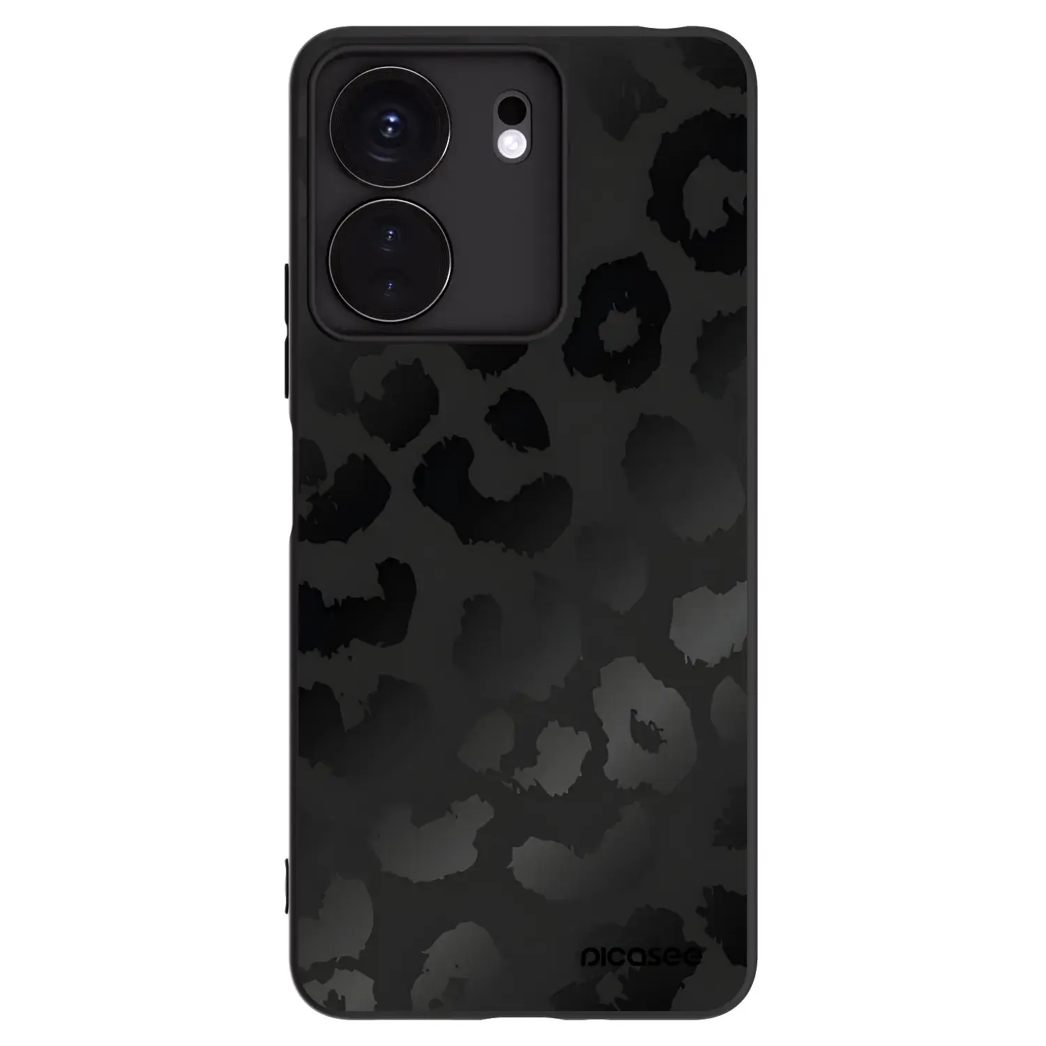 Silikonový černý obal pro Xiaomi Redmi 13C 4G - Midnight Leopard
