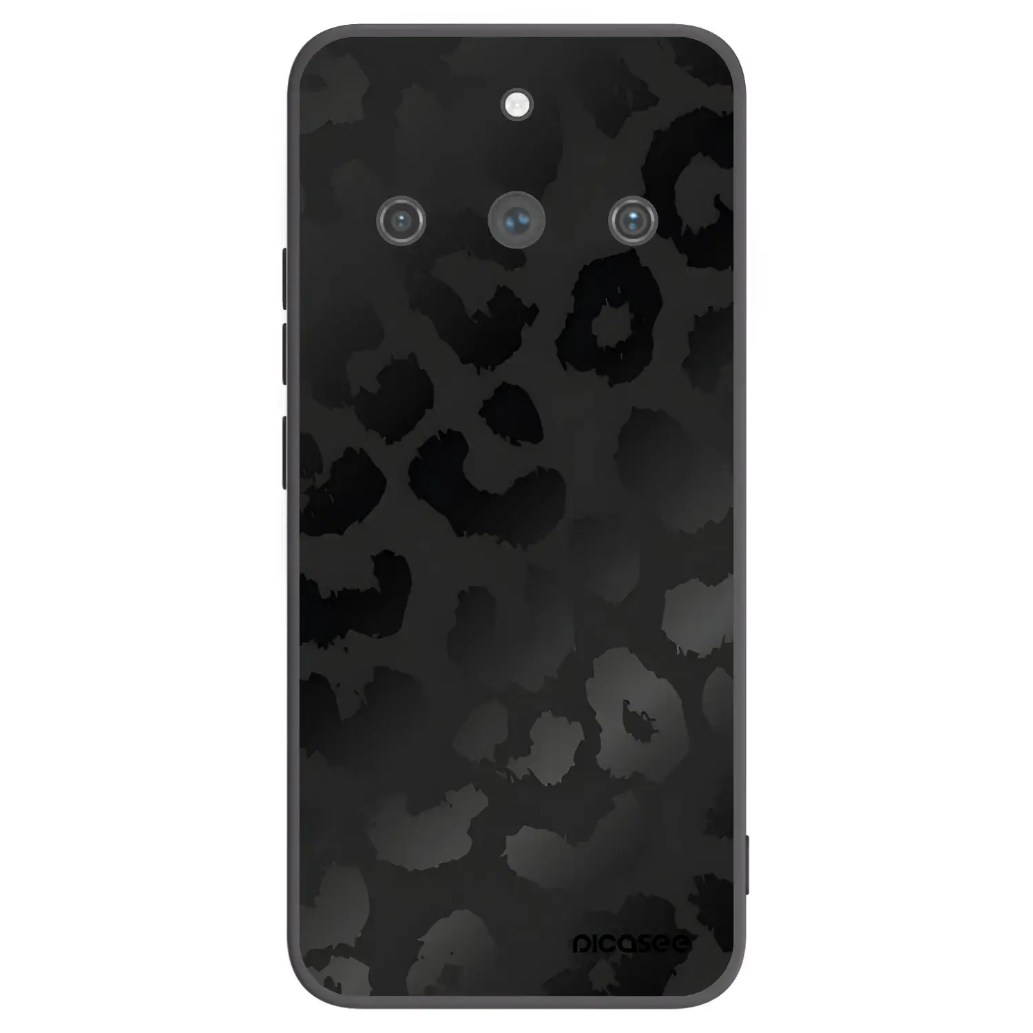 Silikonový černý obal pro Realme 11 Pro+ - Midnight Leopard