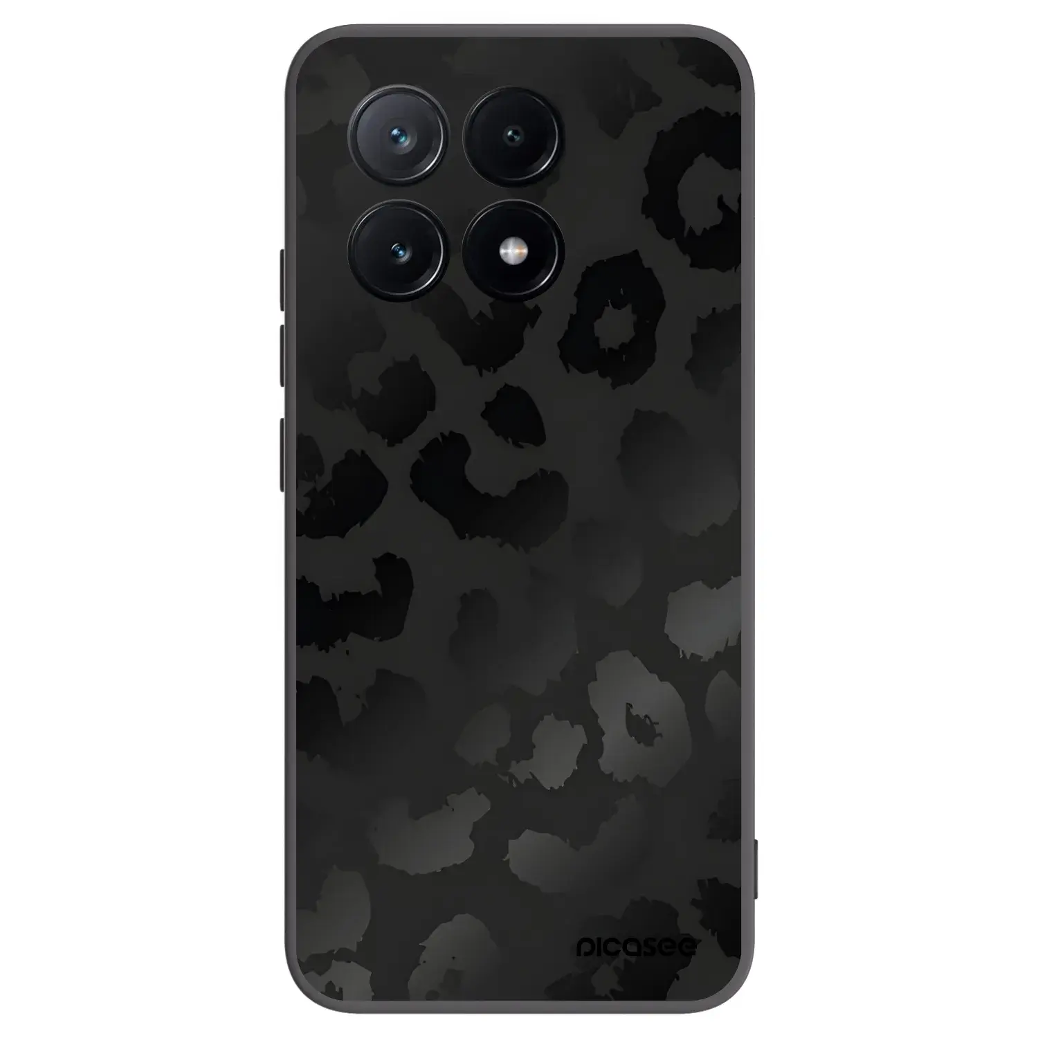 Silikonový černý obal pro Xiaomi Poco X6 Pro - Midnight Leopard