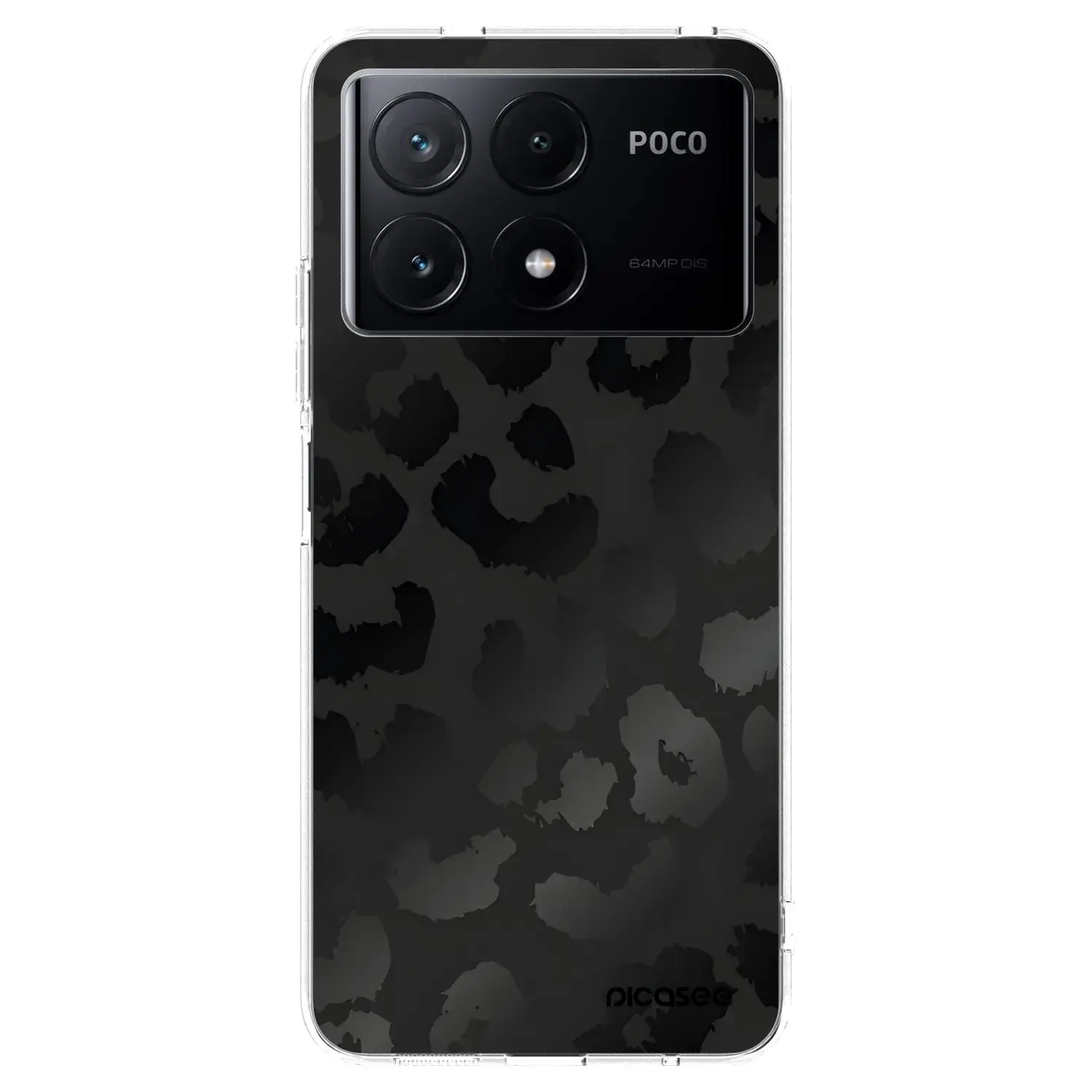 Silikonový průhledný obal pro Xiaomi Poco X6 Pro - Midnight Leopard