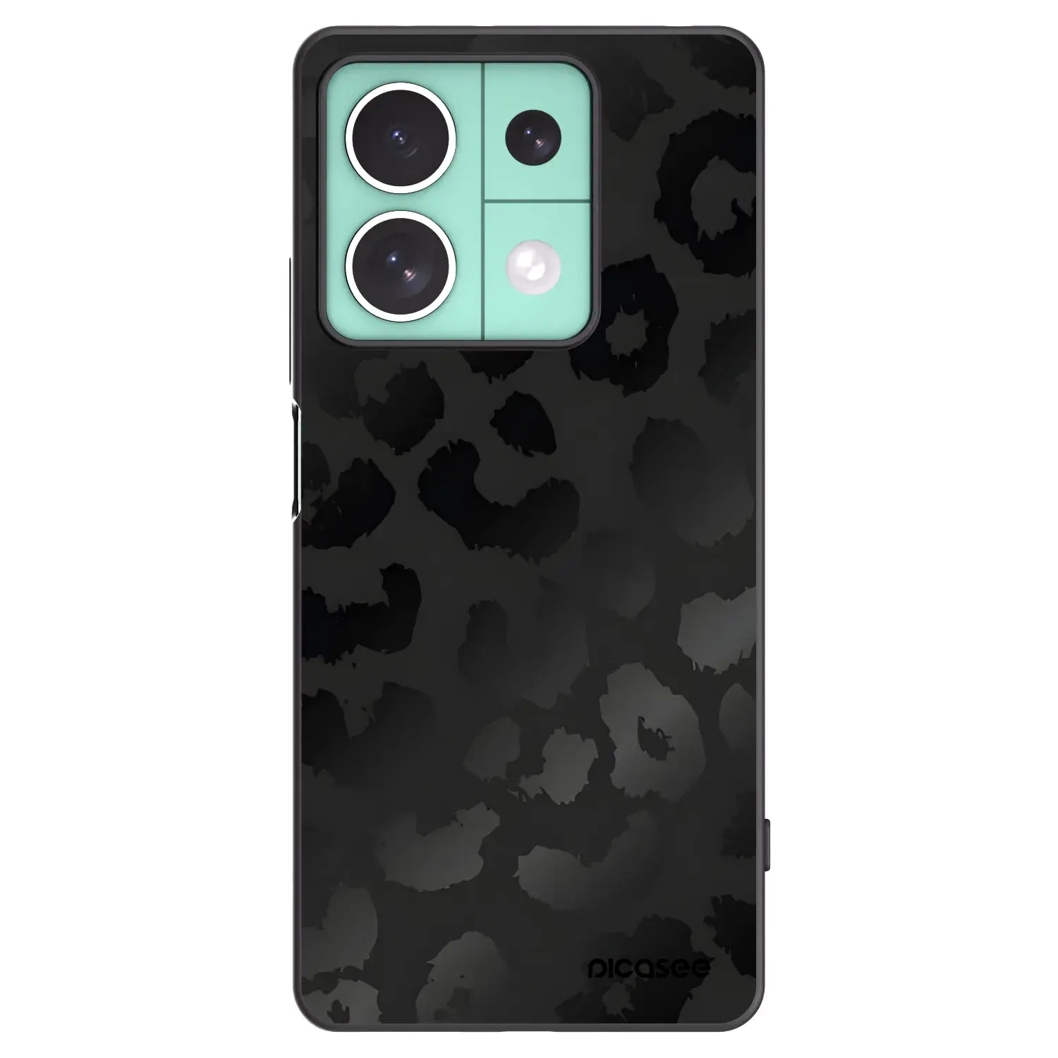Silikonový černý obal pro Xiaomi Redmi Note 13 5G - Midnight Leopard