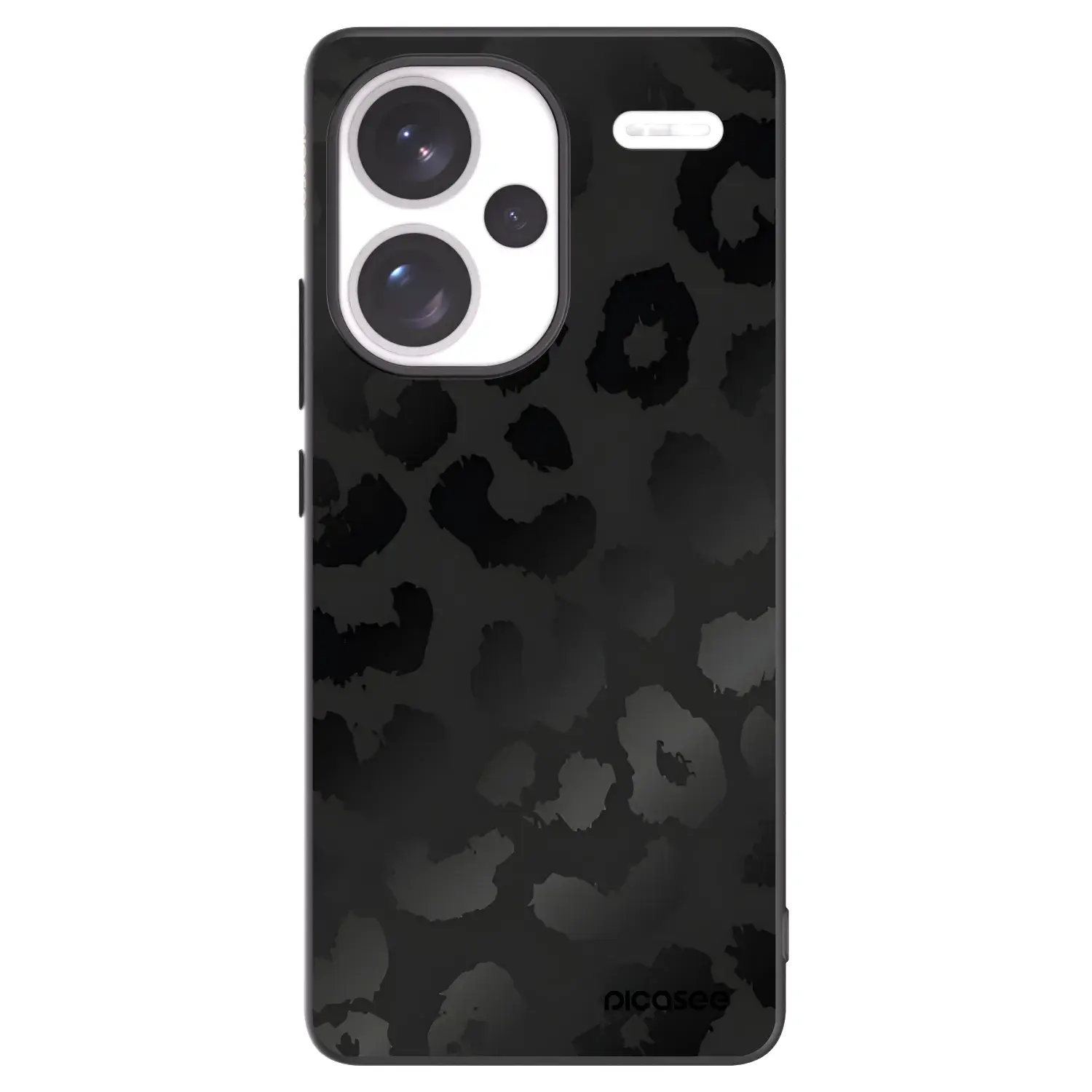 Silikonový černý obal pro Xiaomi Redmi Note 13 Pro+ 5G - Midnight Leopard