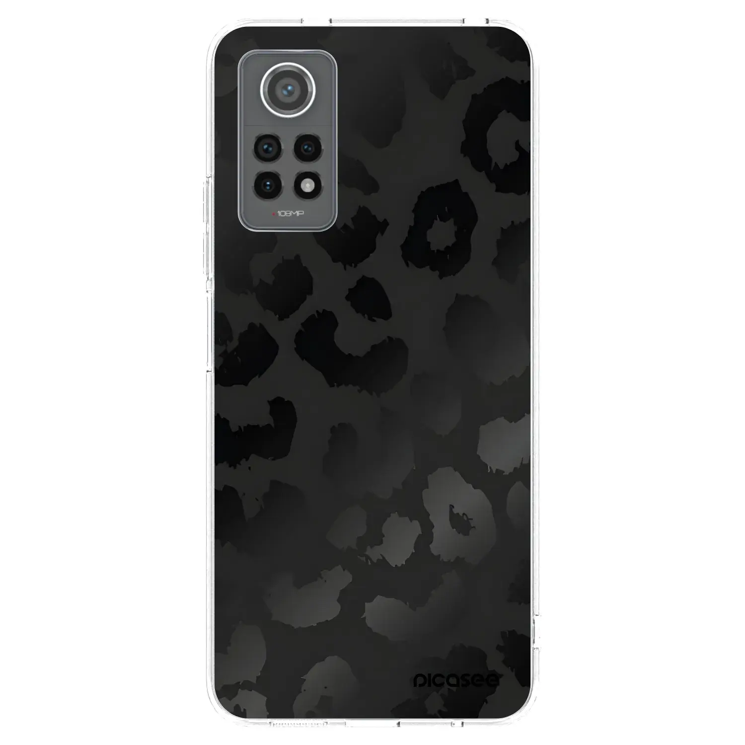 Silikonový průhledný obal pro Xiaomi Redmi Note 12 Pro 4G - Midnight Leopard