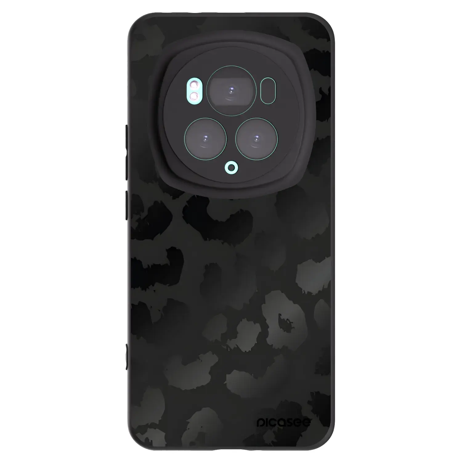 Silikonový černý obal pro Honor Magic6 Pro - Midnight Leopard