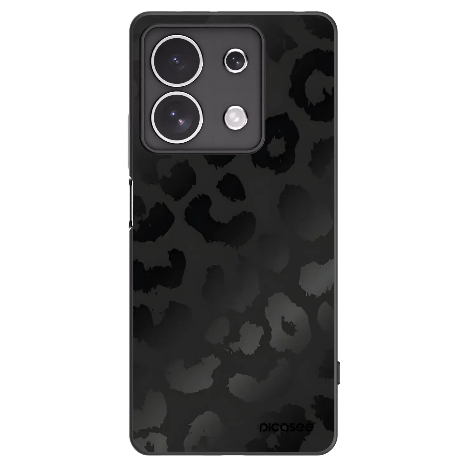 Silikonový černý obal pro Xiaomi Redmi Note 13 4G - Midnight Leopard