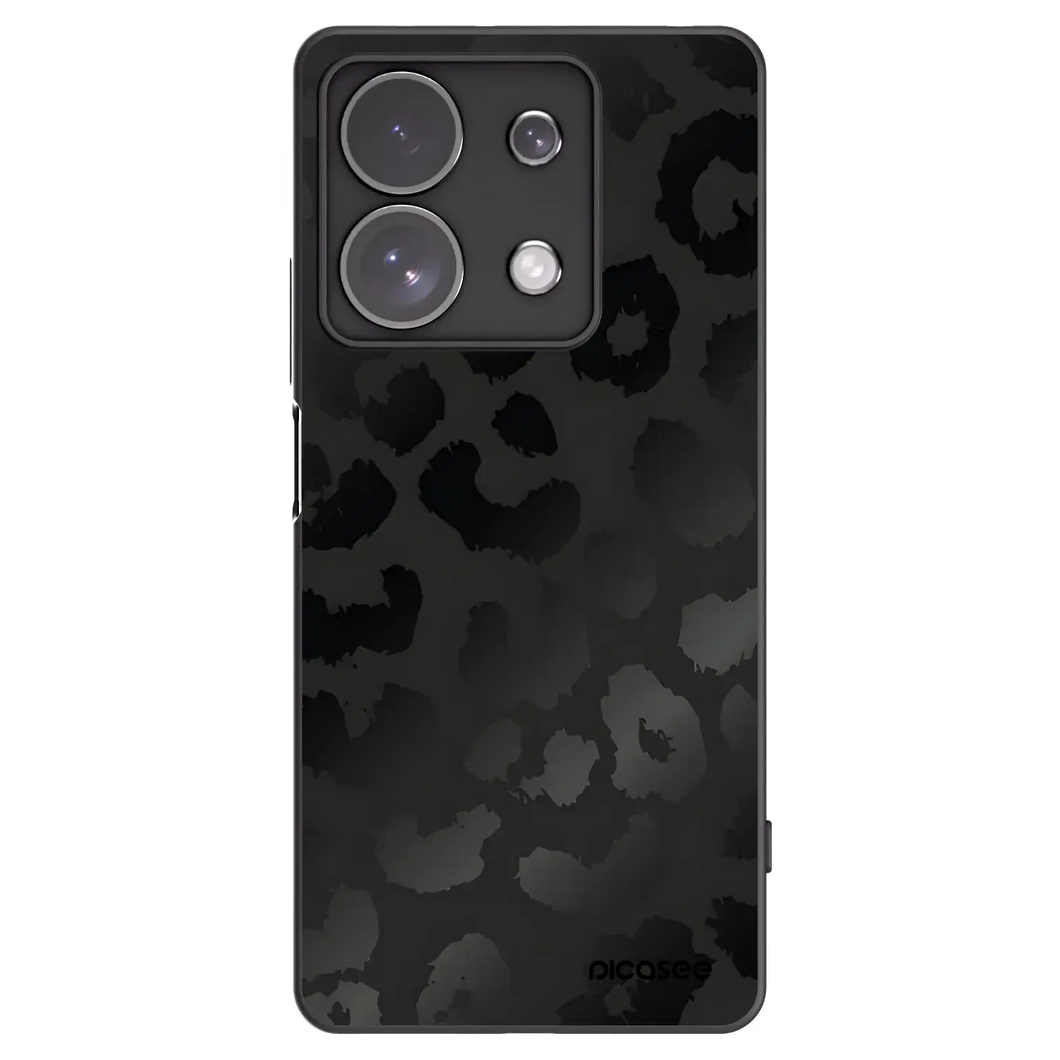 Silikonový černý obal pro Xiaomi Redmi Note 13 Pro 4G - Midnight Leopard