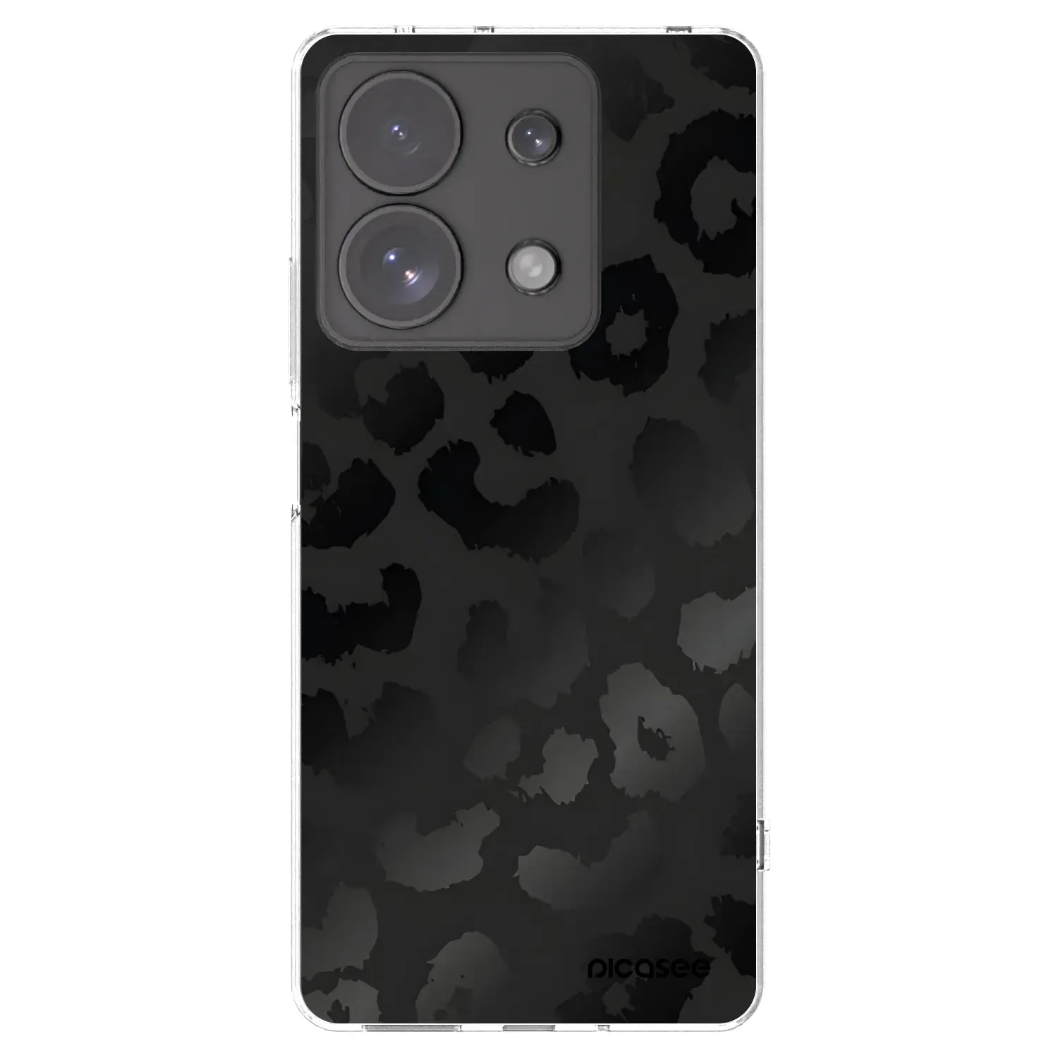 Silikonový průhledný obal pro Xiaomi Redmi Note 13 Pro 4G - Midnight Leopard