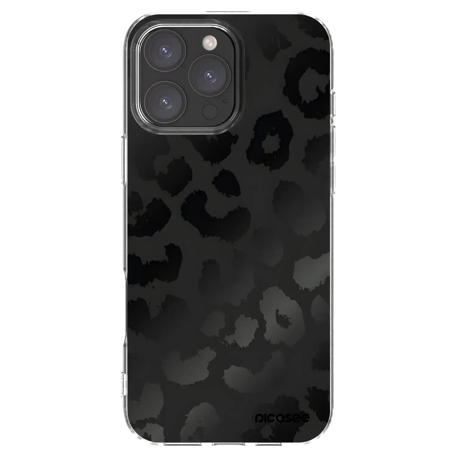 Silikonový průhledný obal pro Apple iPhone 16 Pro Max - Midnight Leopard