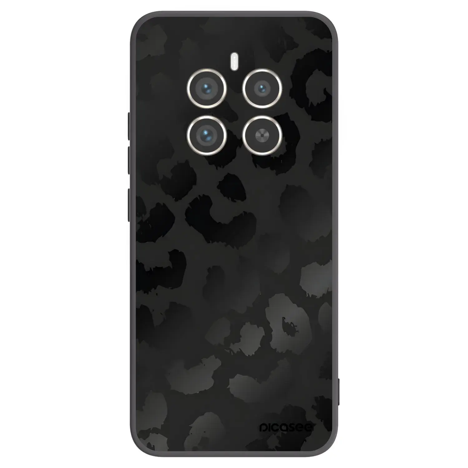 Silikonový černý obal pro Realme 12 Pro 5G - Midnight Leopard