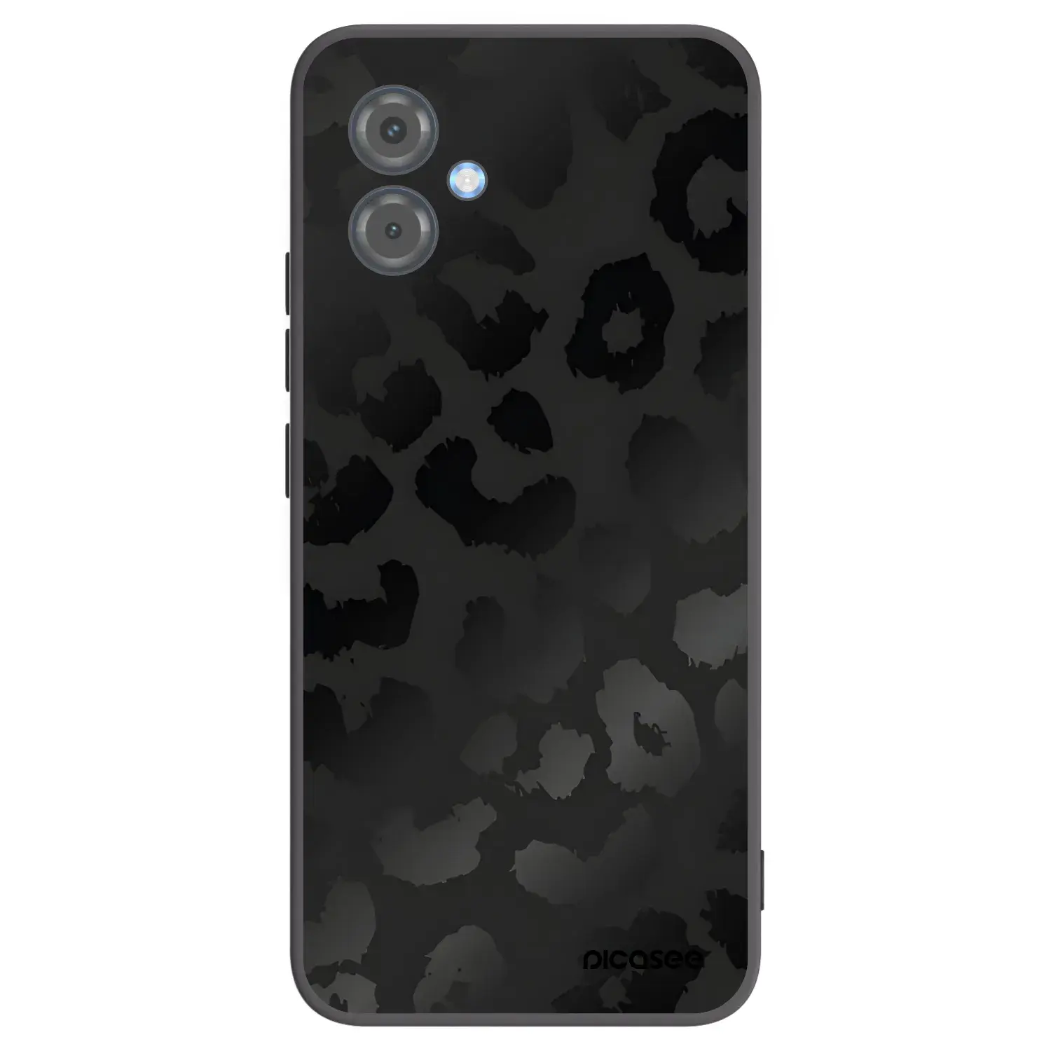 Silikonový černý obal pro Motorola Moto G14 - Midnight Leopard