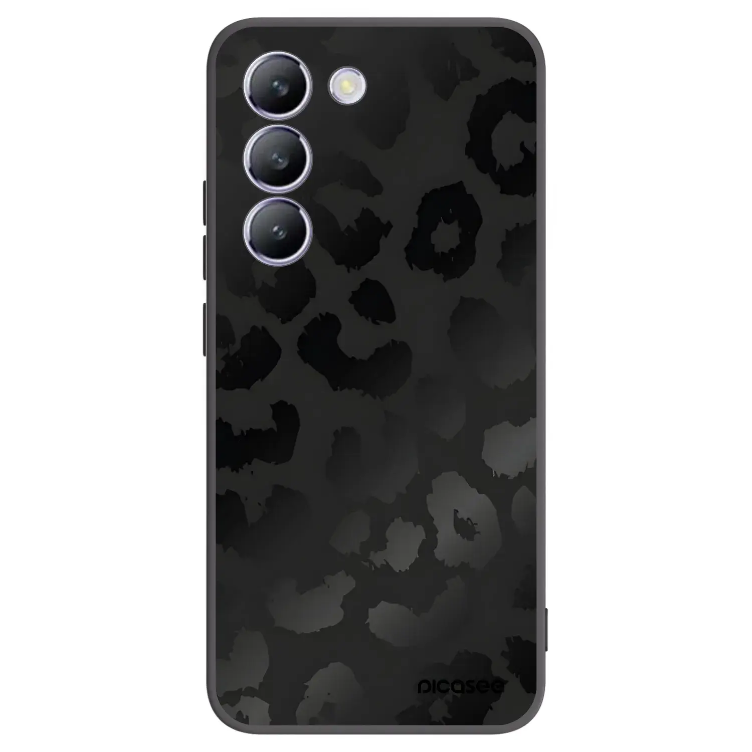 Silikonový černý obal pro Vivo V40 SE 5G - Midnight Leopard