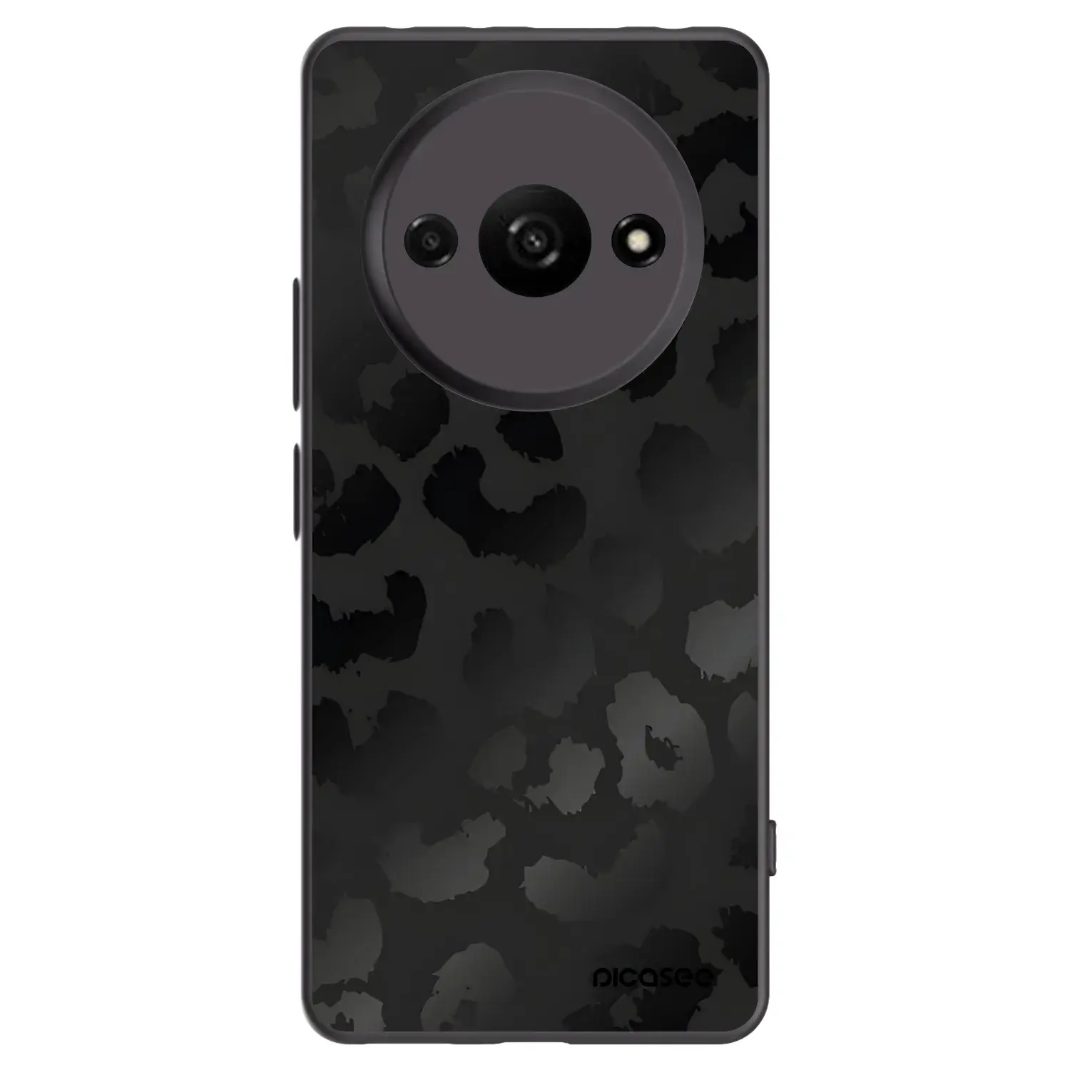 Silikonový černý obal pro Xiaomi Redmi A3 - Midnight Leopard