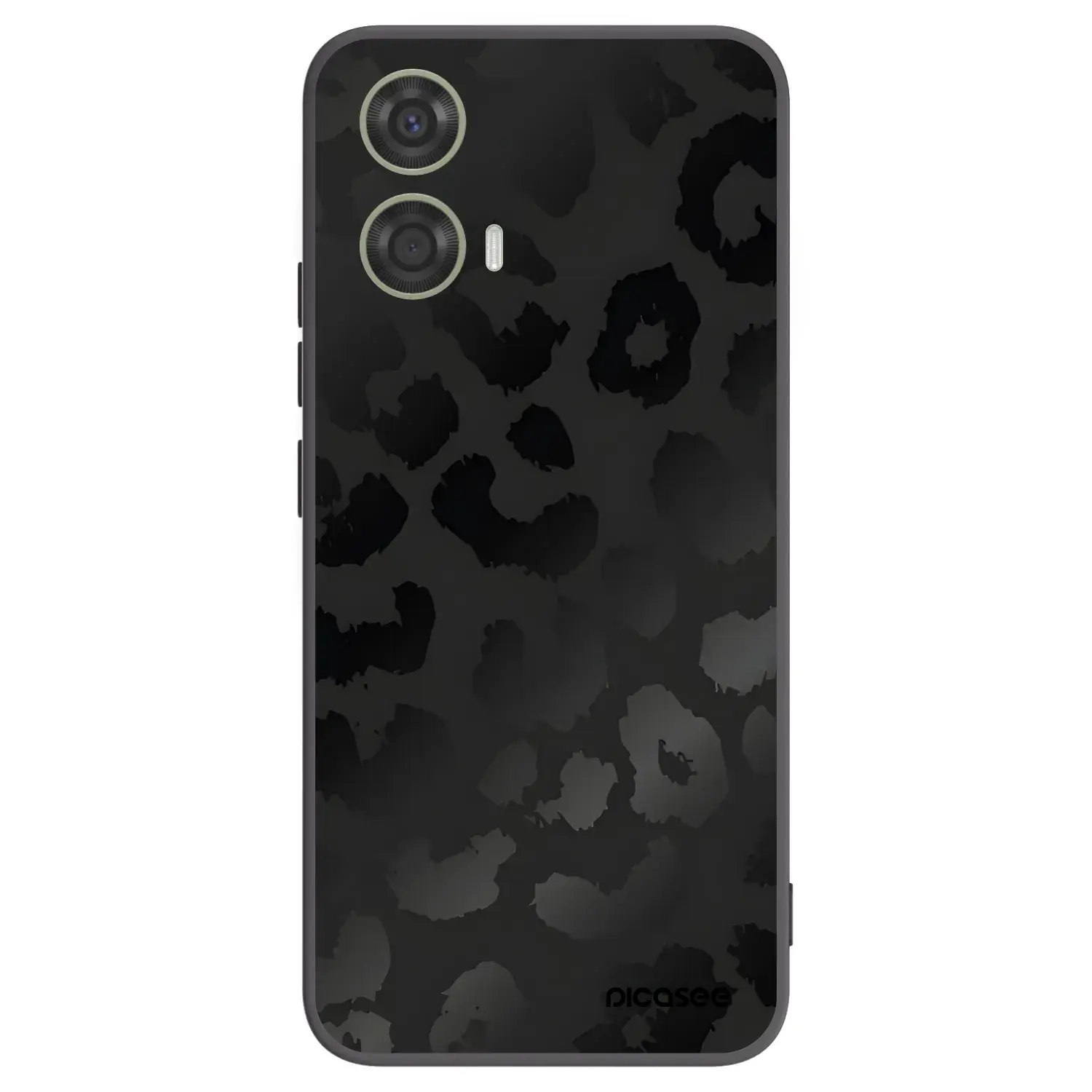 Silikonový černý obal pro Motorola Moto G24 - Midnight Leopard