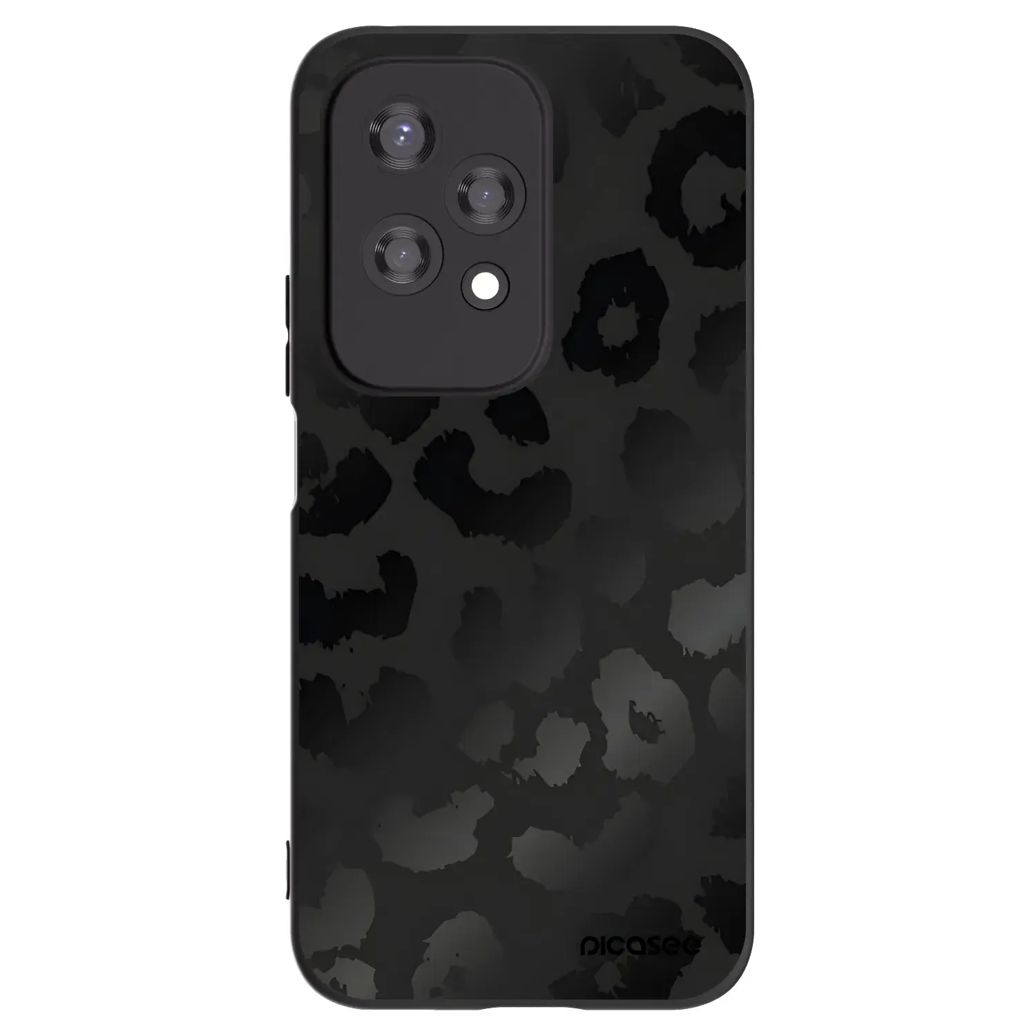 Silikonový černý obal pro Honor 200 Lite - Midnight Leopard