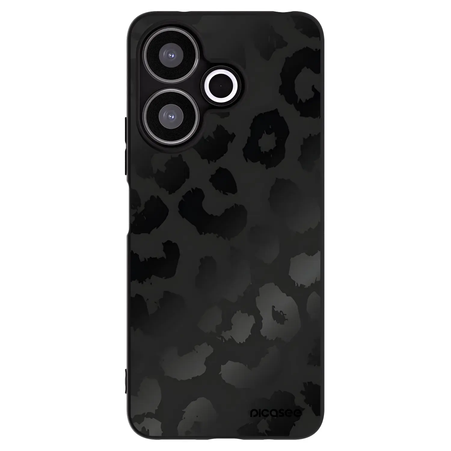 Silikonový černý obal pro Xiaomi Redmi 13 4G - Midnight Leopard