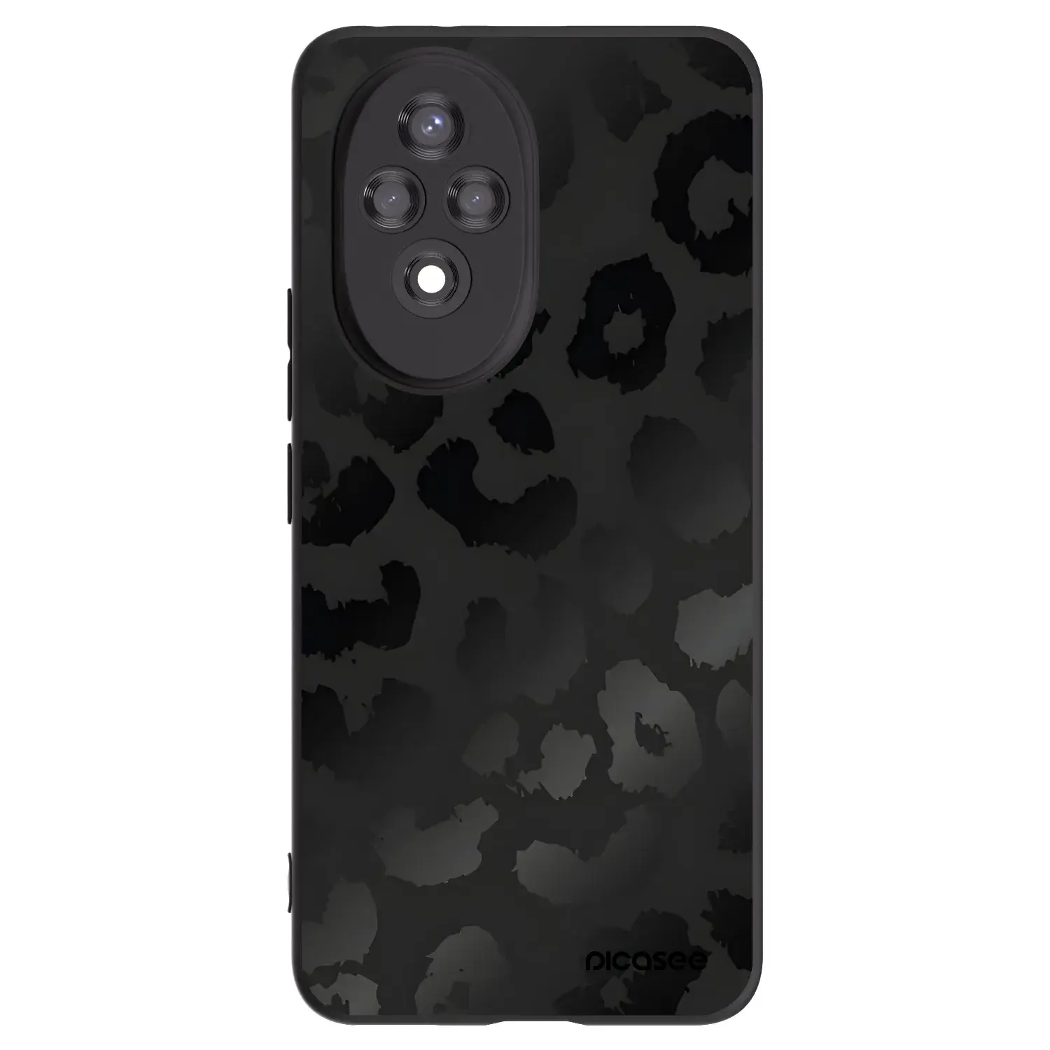 Silikonový černý obal pro Honor 200 5G - Midnight Leopard