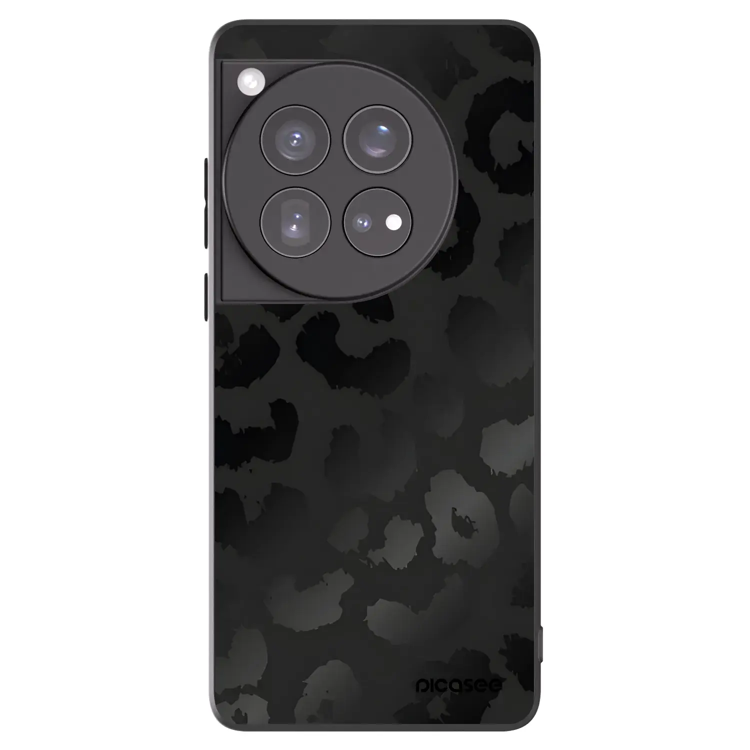 Silikonový černý obal pro OnePlus 12 5G - Midnight Leopard