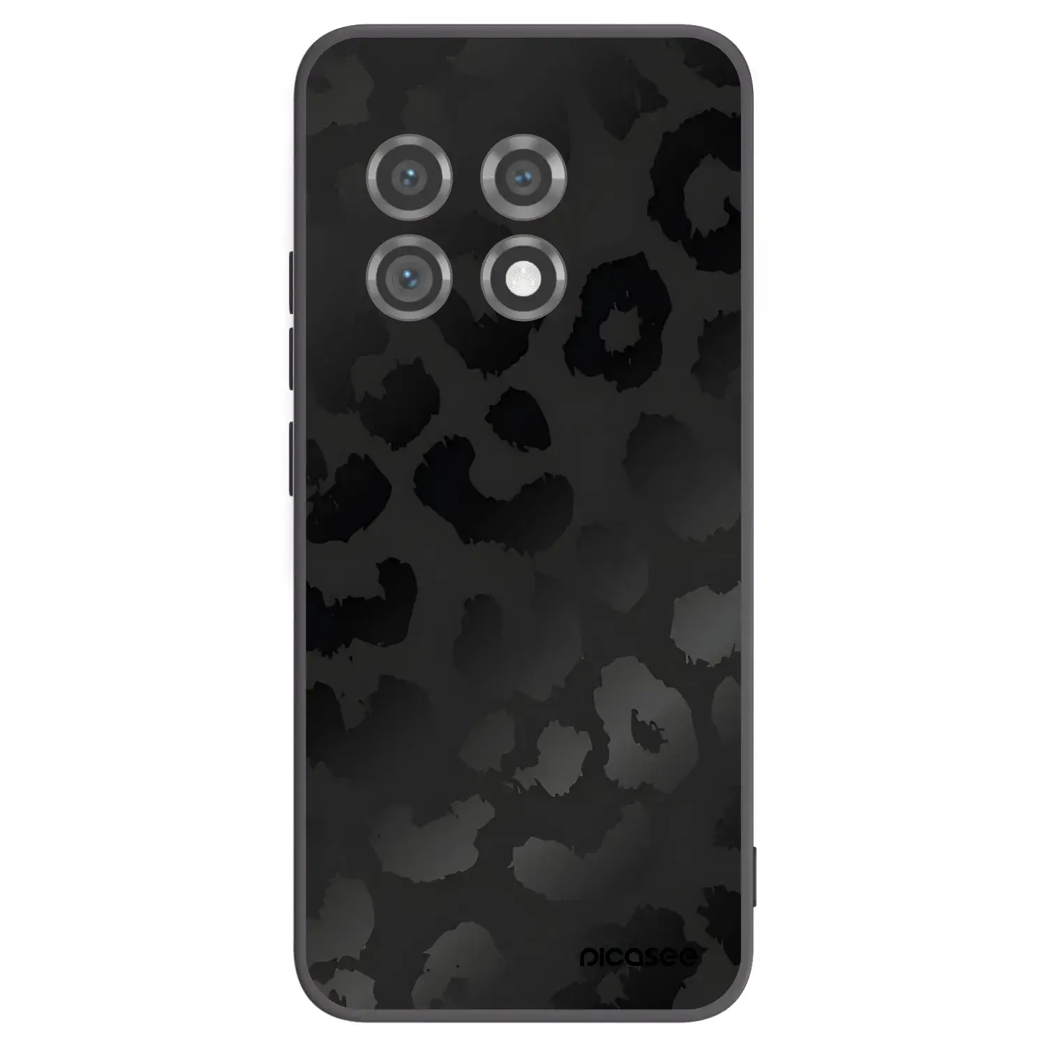 Silikonový černý obal pro OnePlus 11 5G - Midnight Leopard