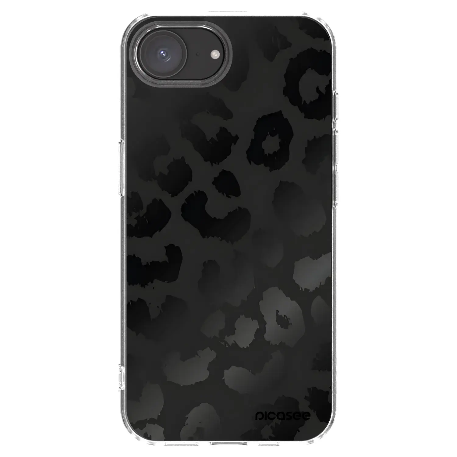 Silikonový průhledný obal pro Apple iPhone 16e - Midnight Leopard