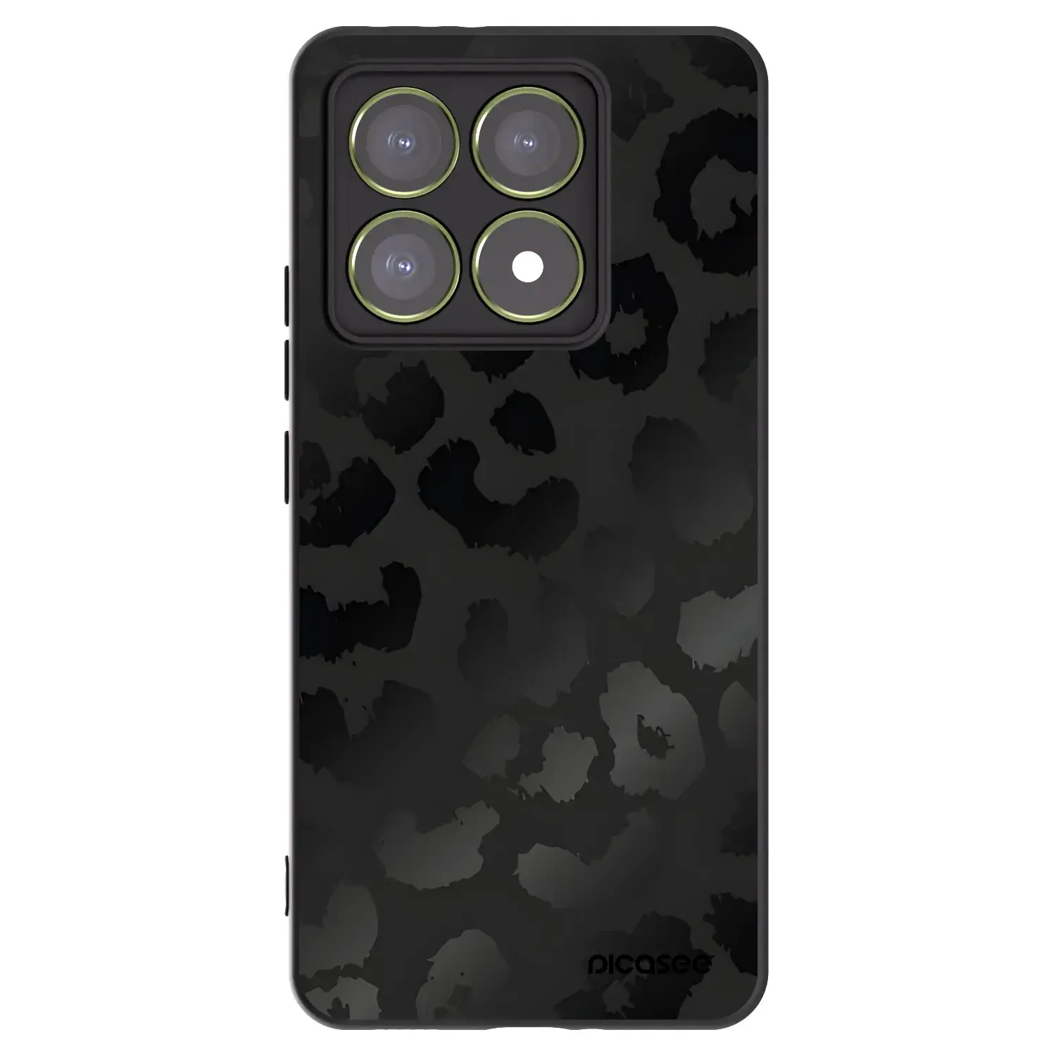 Silikonový černý obal pro Xiaomi 14T - Midnight Leopard