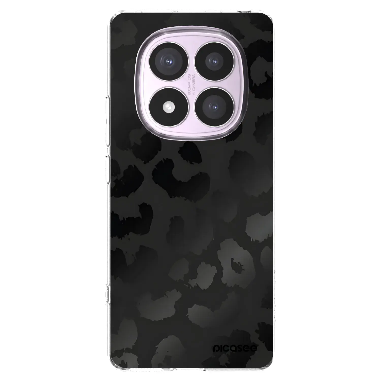 Silikonový průhledný obal pro Xiaomi Redmi Note 14 Pro 5G - Midnight Leopard