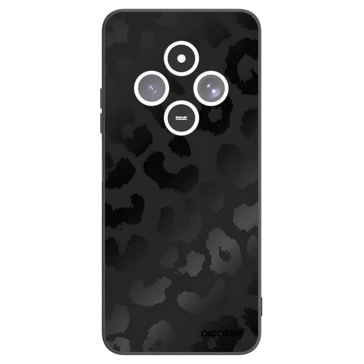 Silikonový černý obal pro Xiaomi Redmi 14C - Midnight Leopard