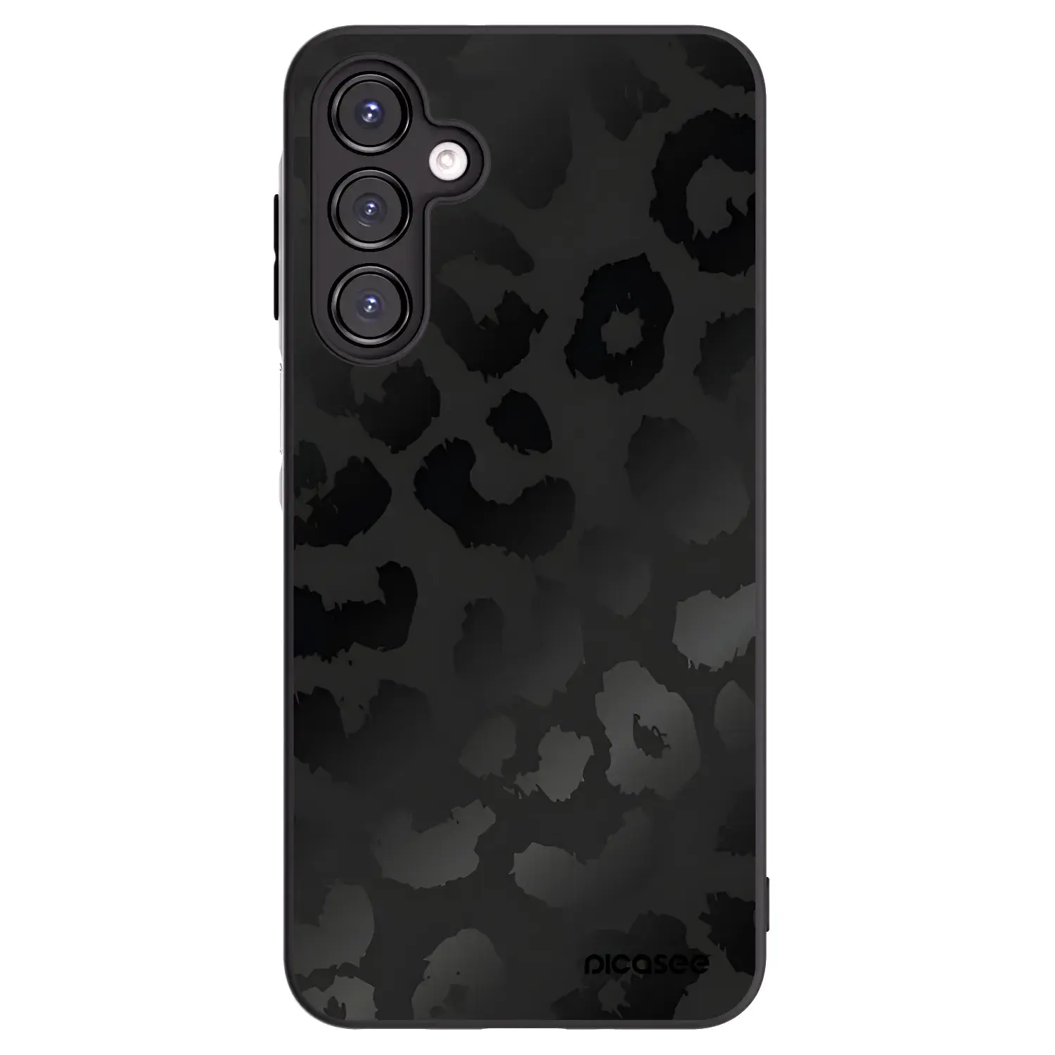 Silikonový černý obal pro Samsung Galaxy A16 5G - Midnight Leopard