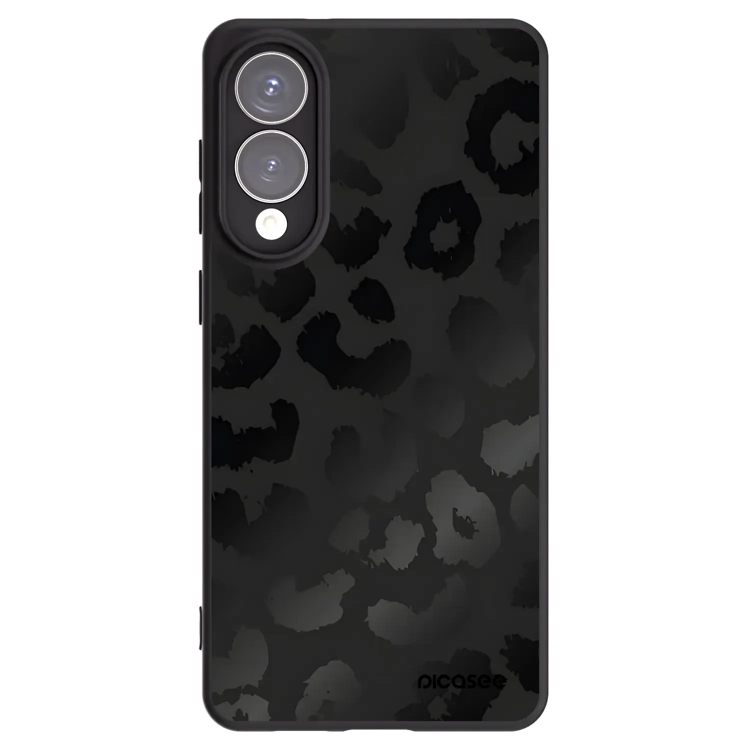 Silikonový černý obal pro Samsung Galaxy S25 Edge 5G - Midnight Leopard