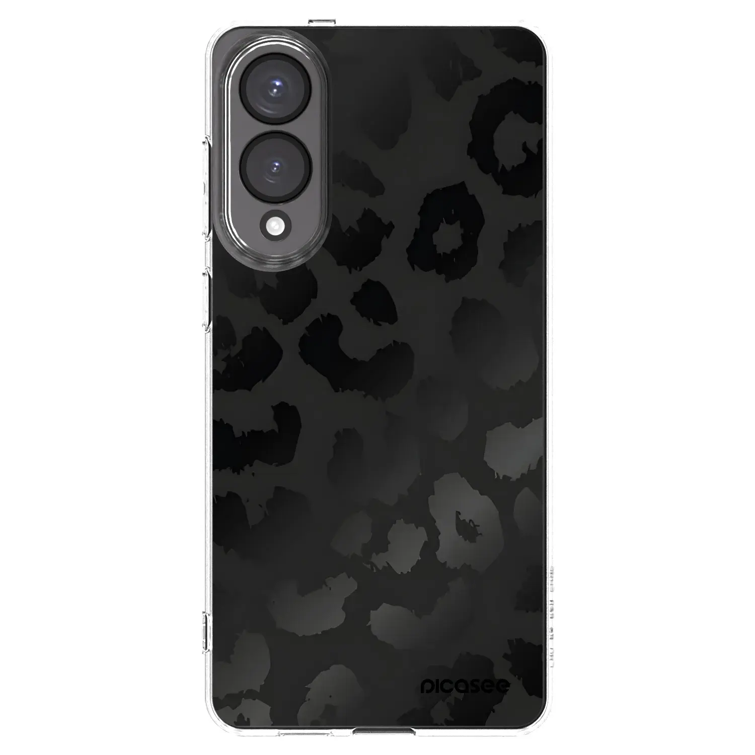 Silikonový průhledný obal pro Samsung Galaxy S25 Edge 5G - Midnight Leopard