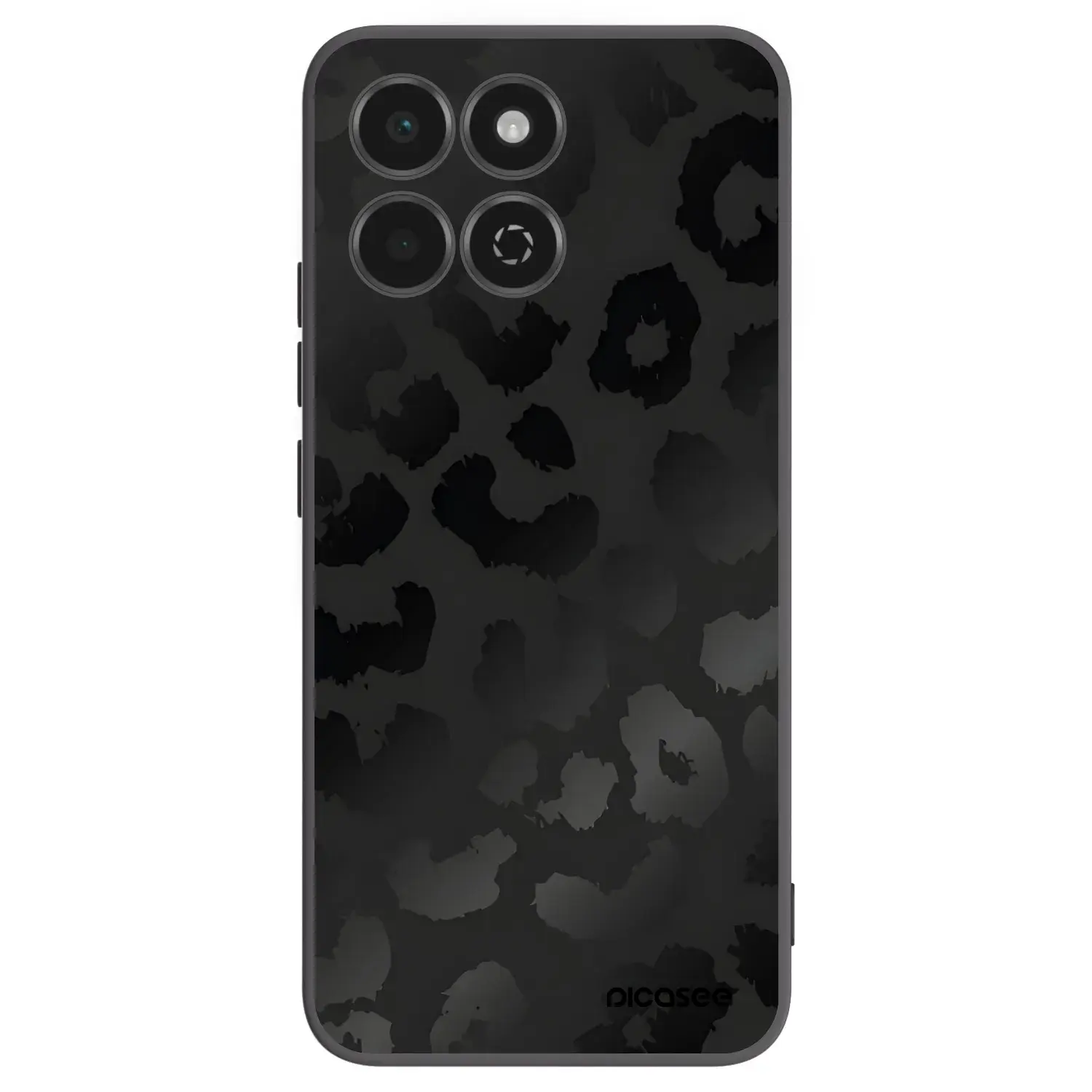 Silikonový černý obal pro Honor 200 Smart 5G - Midnight Leopard