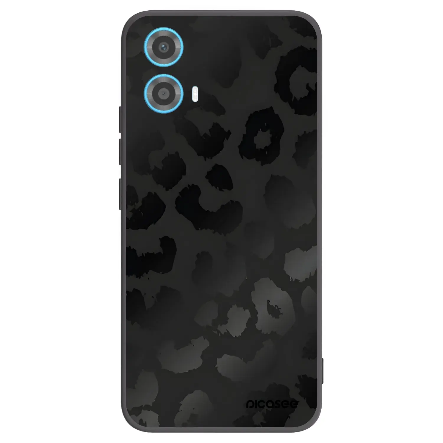 Silikonový černý obal pro Motorola Moto G34 5G - Midnight Leopard