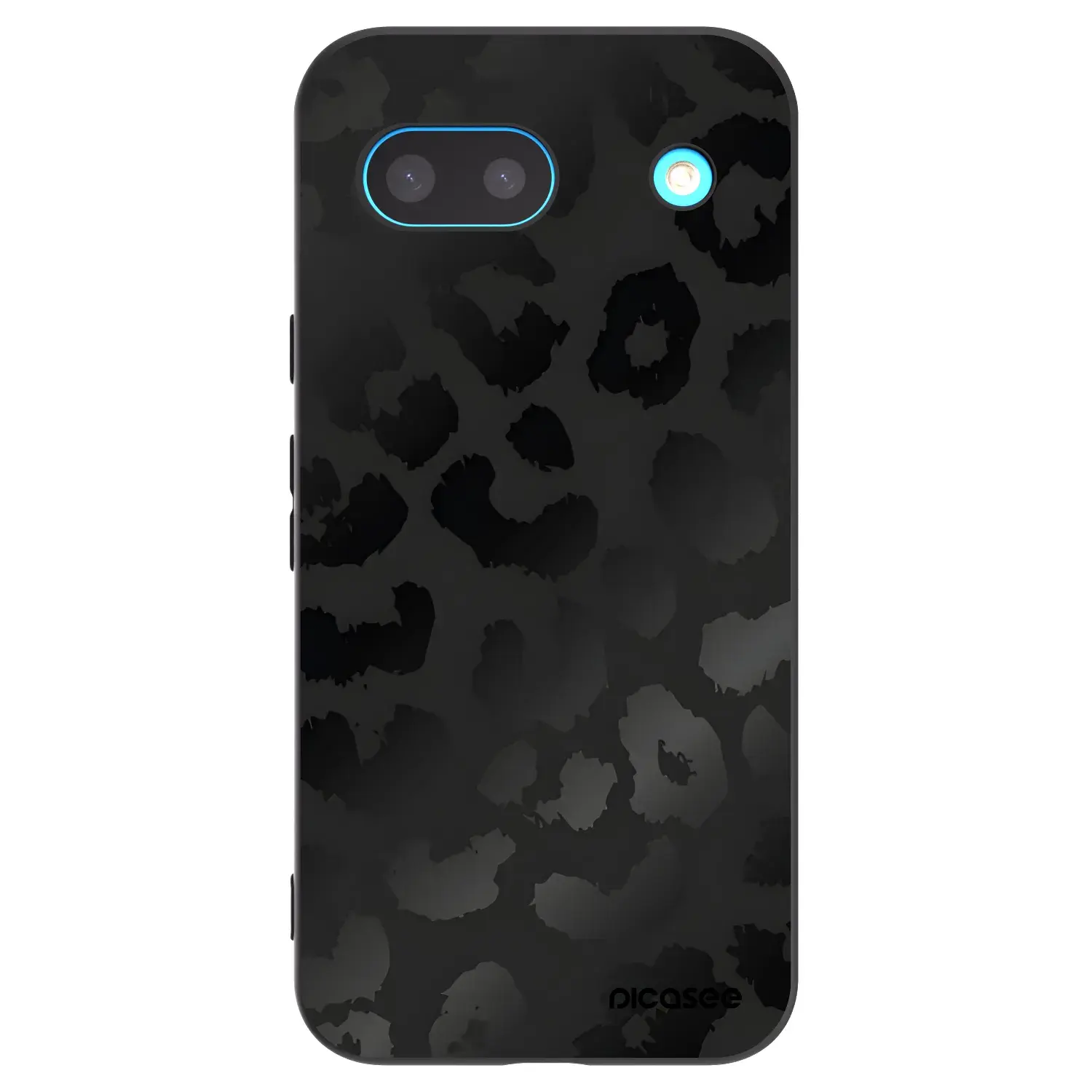 Silikonový černý obal pro Google Pixel 8 - Midnight Leopard