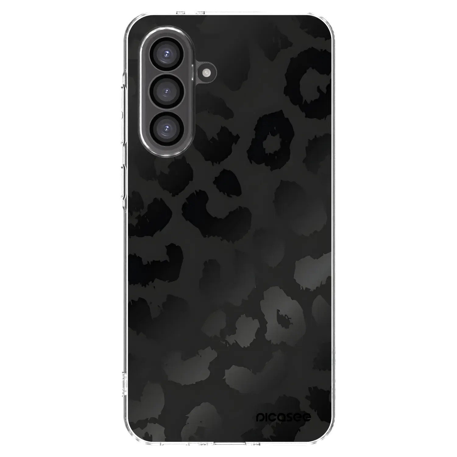 Silikonový průhledný obal pro Samsung Galaxy A36 5G - Midnight Leopard
