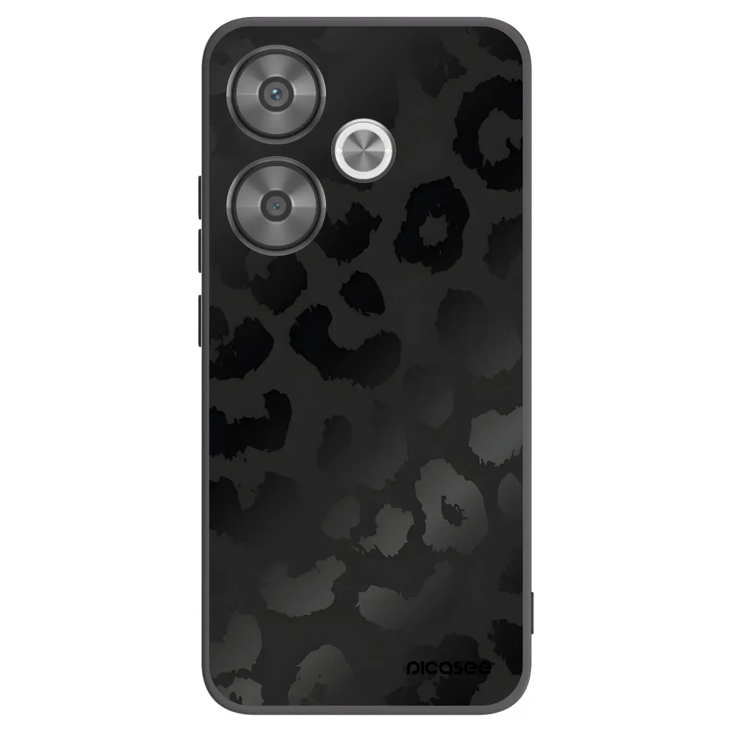 Silikonový černý obal pro Xiaomi Poco F6 - Midnight Leopard