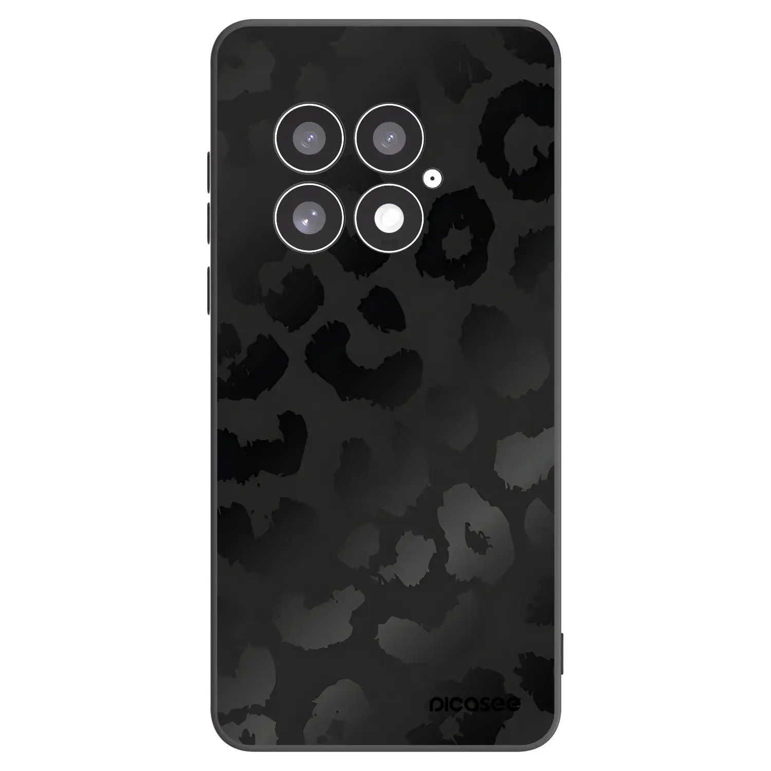 Silikonový černý obal pro OnePlus 13 5G - Midnight Leopard