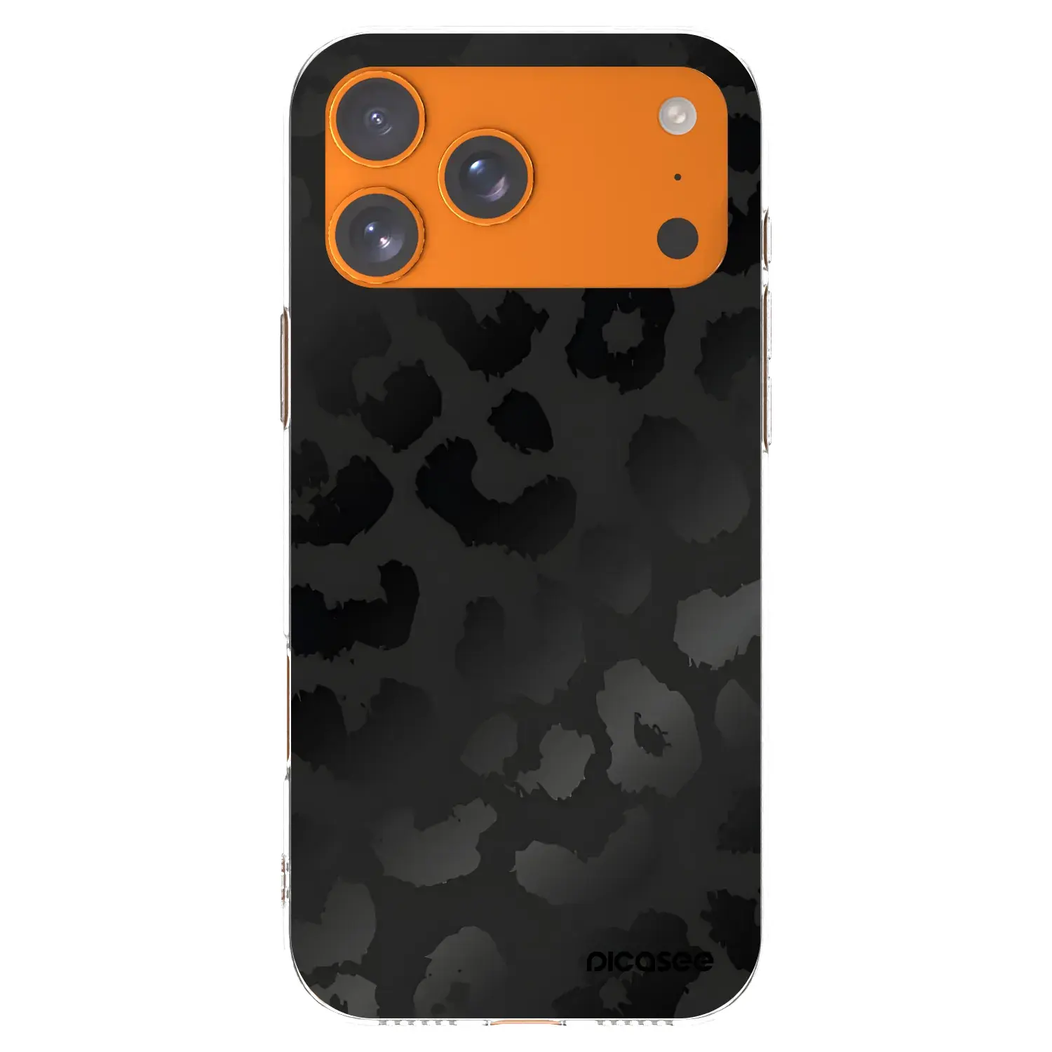 Silikonový průhledný obal pro Apple iPhone 17 Pro Max - Midnight Leopard