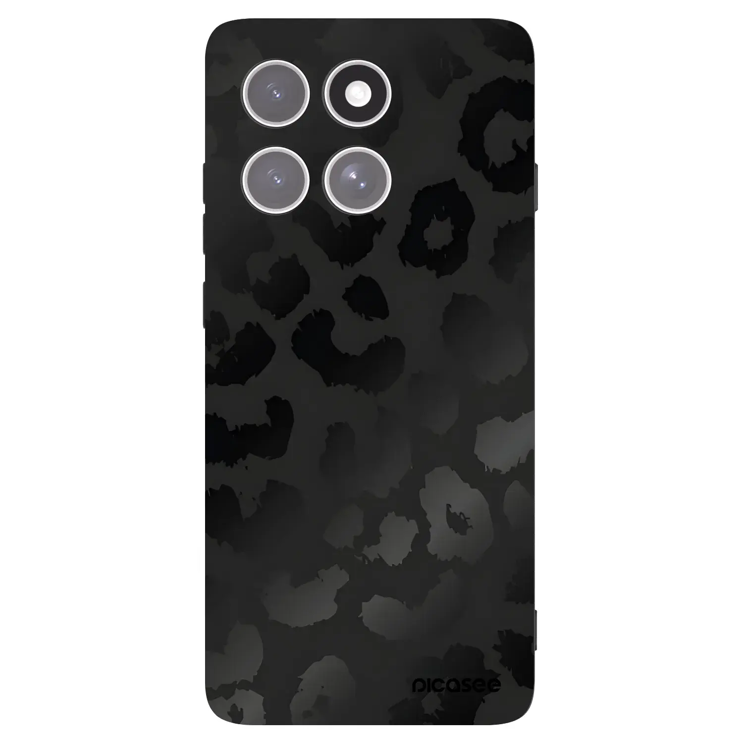 Silikonový černý obal pro Motorola Edge 60 Pro - Midnight Leopard