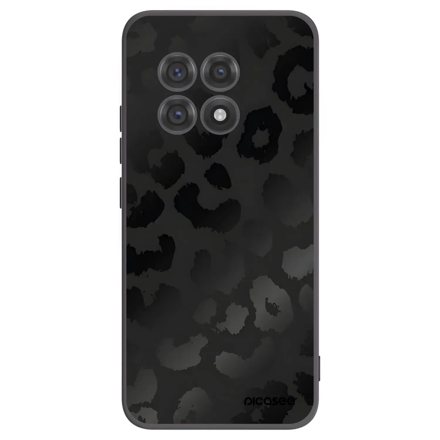 Silikonový černý obal pro OnePlus 13R 5G - Midnight Leopard