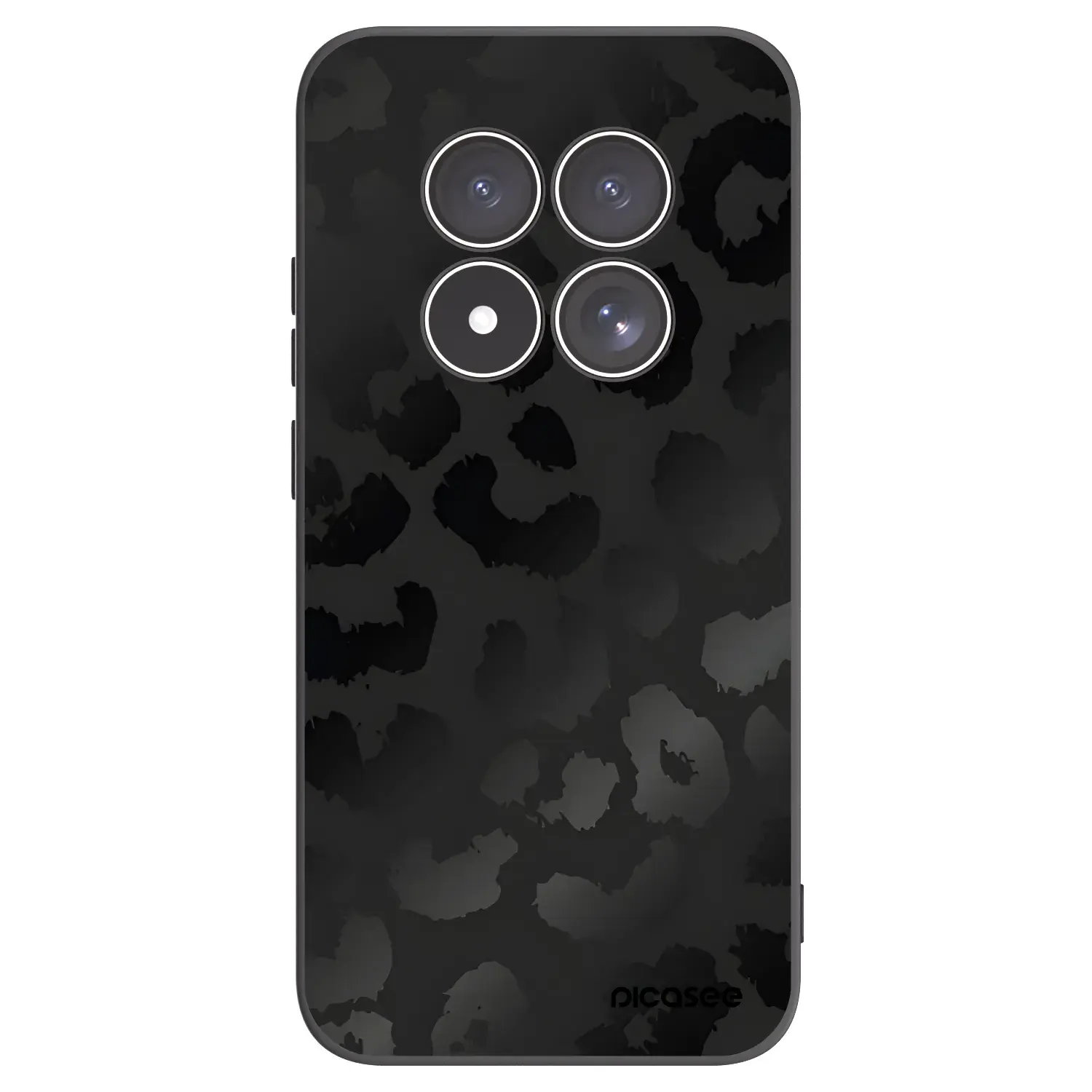 Silikonový černý obal pro Xiaomi Redmi Note 15 Pro 4G - Midnight Leopard