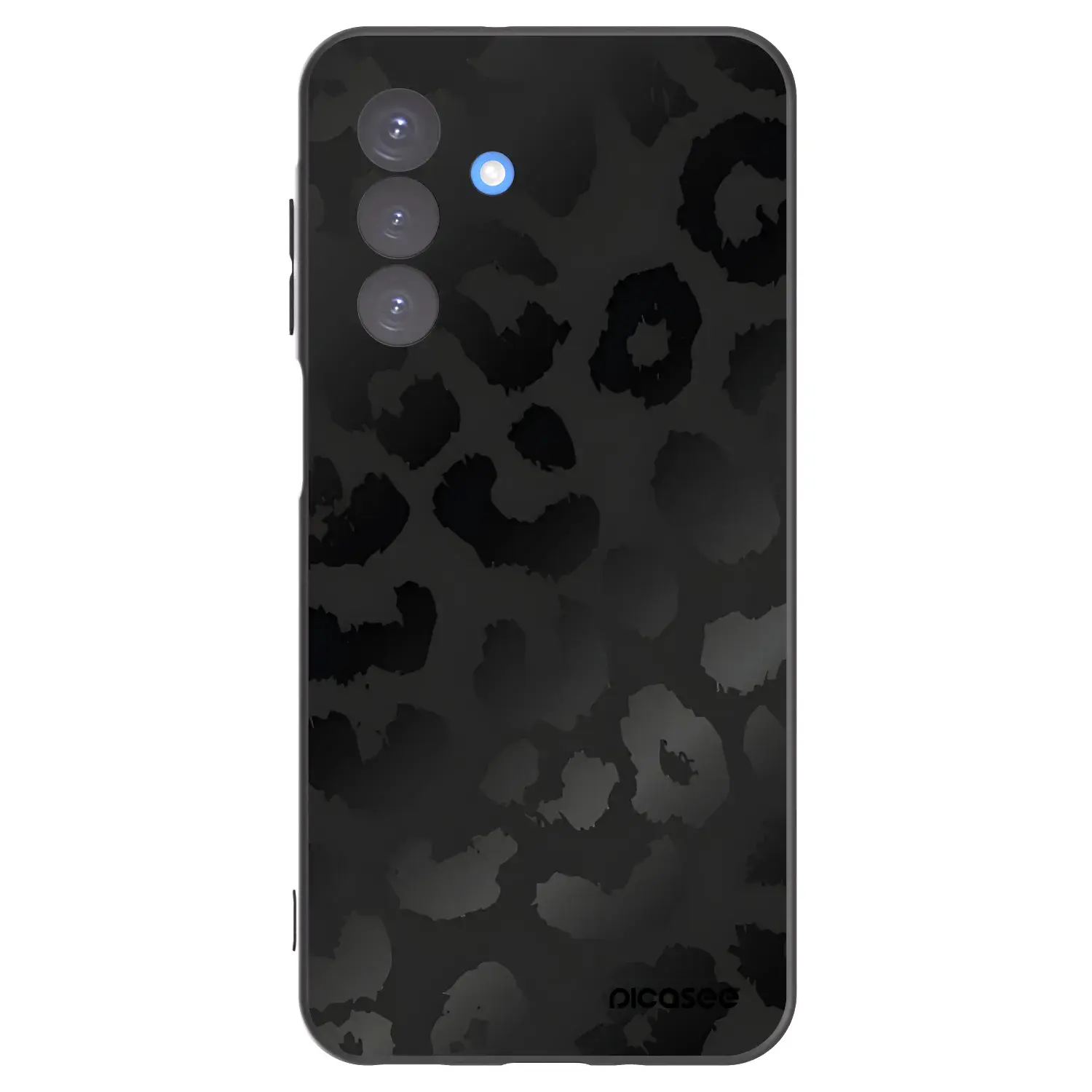 Silikonový černý obal pro Samsung Galaxy A17 5G - Midnight Leopard