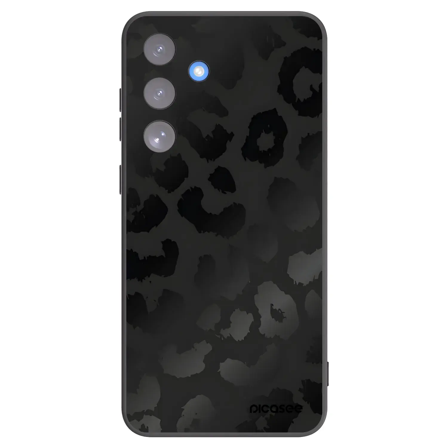 Silikonový černý obal pro Samsung Galaxy S25 FE 5G - Midnight Leopard