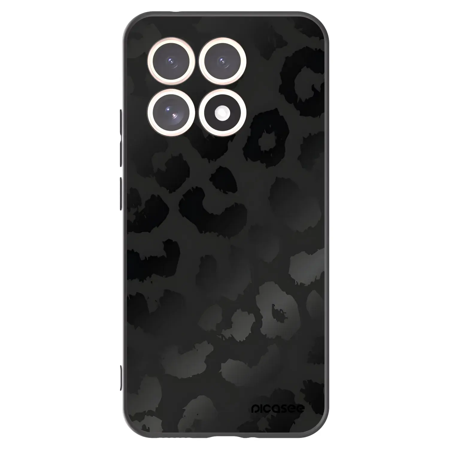 Silikonový černý obal pro Xiaomi 15T - Midnight Leopard