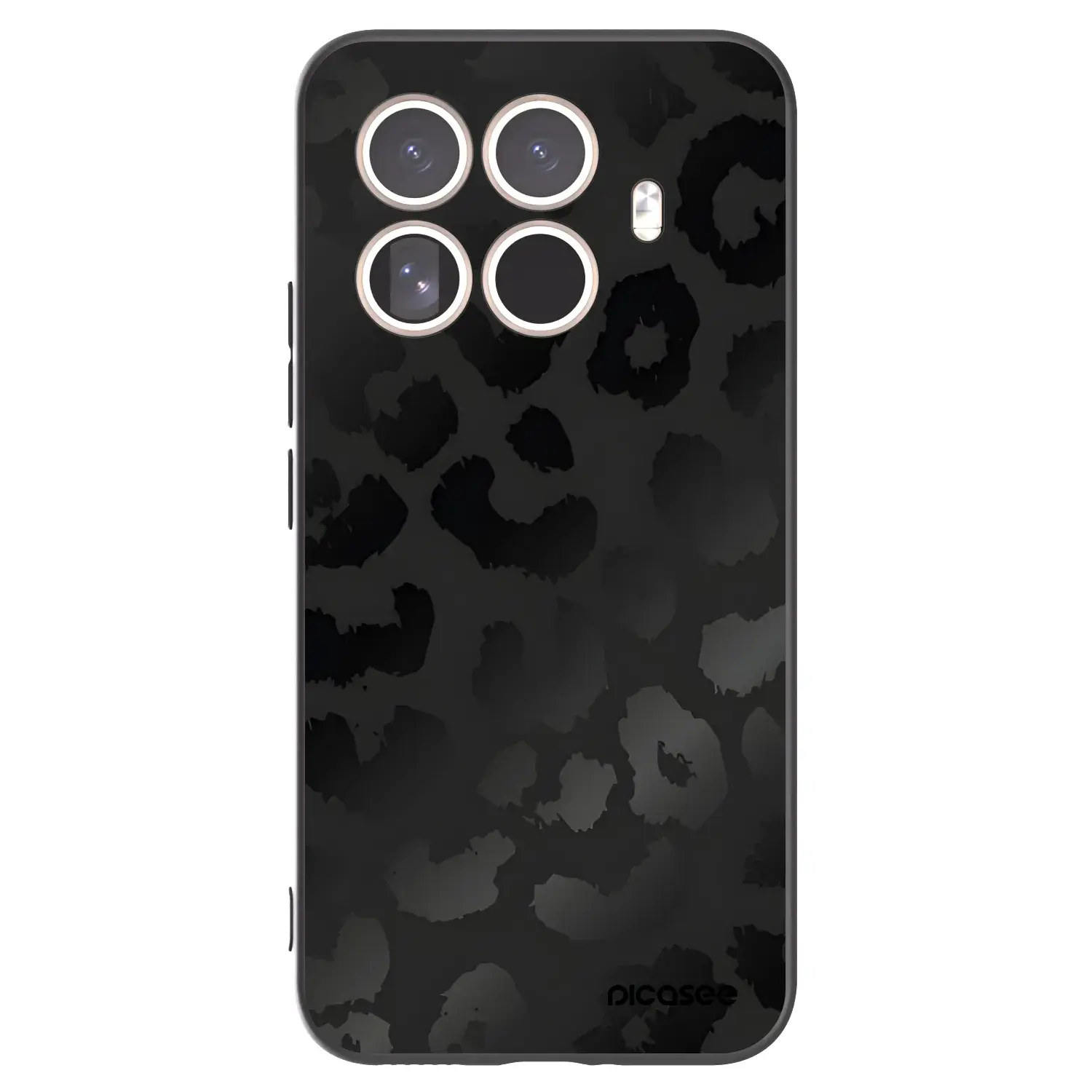 Silikonový černý obal pro Xiaomi 15T Pro - Midnight Leopard