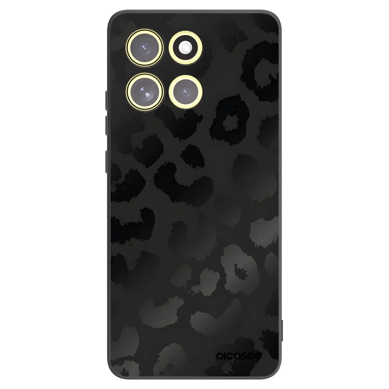Silikonový černý obal pro Motorola Moto G86 Power 5G - Midnight Leopard