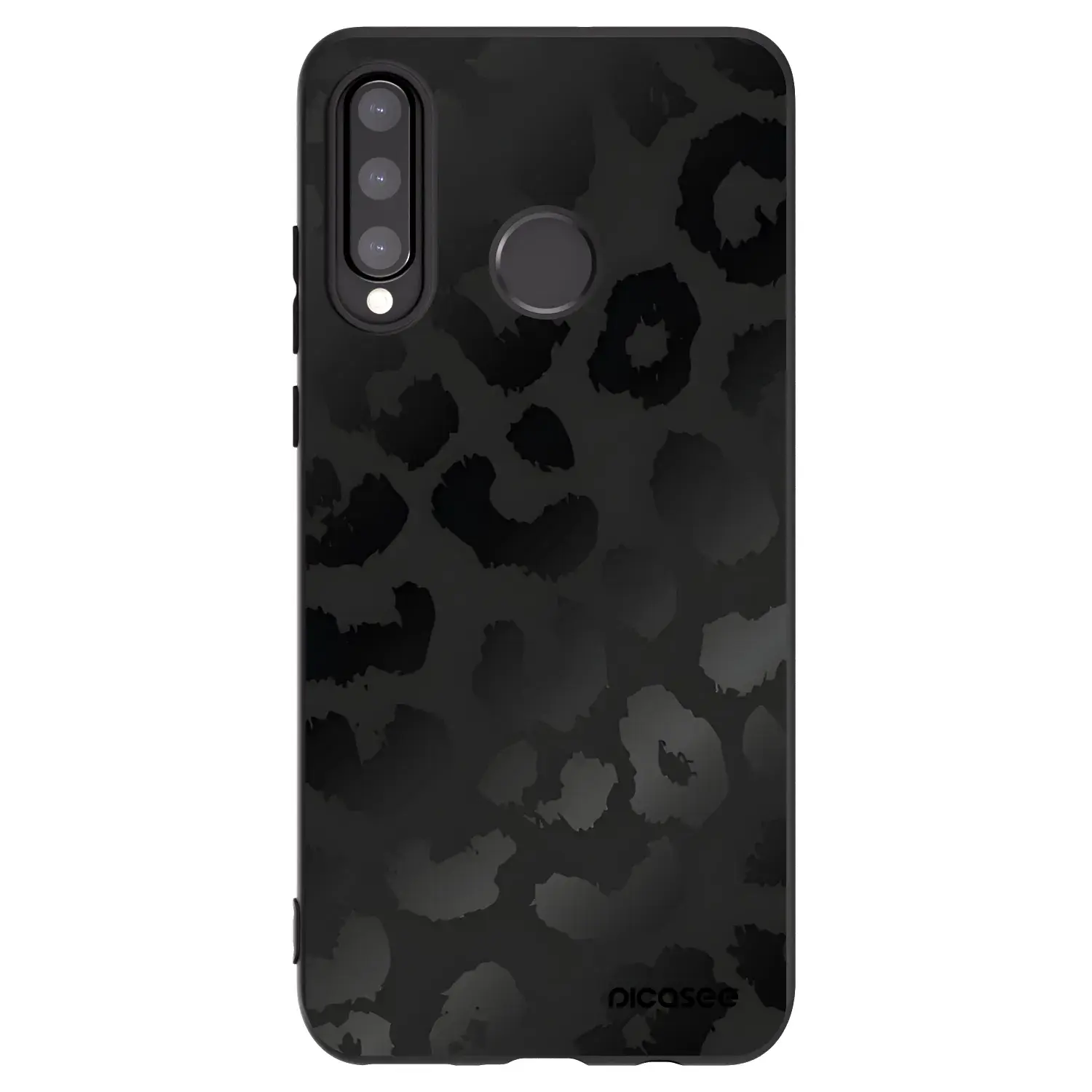 Silikonový černý obal pro Huawei P30 Lite - Midnight Leopard