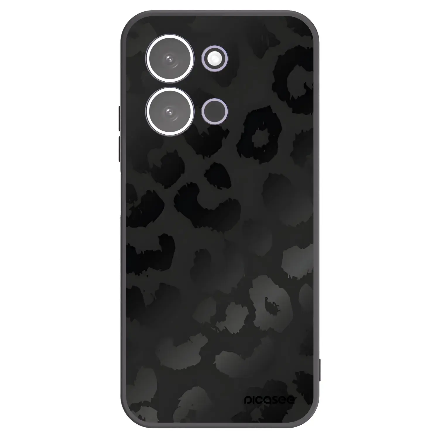 Silikonový černý obal pro Xiaomi Redmi 15C 5G - Midnight Leopard