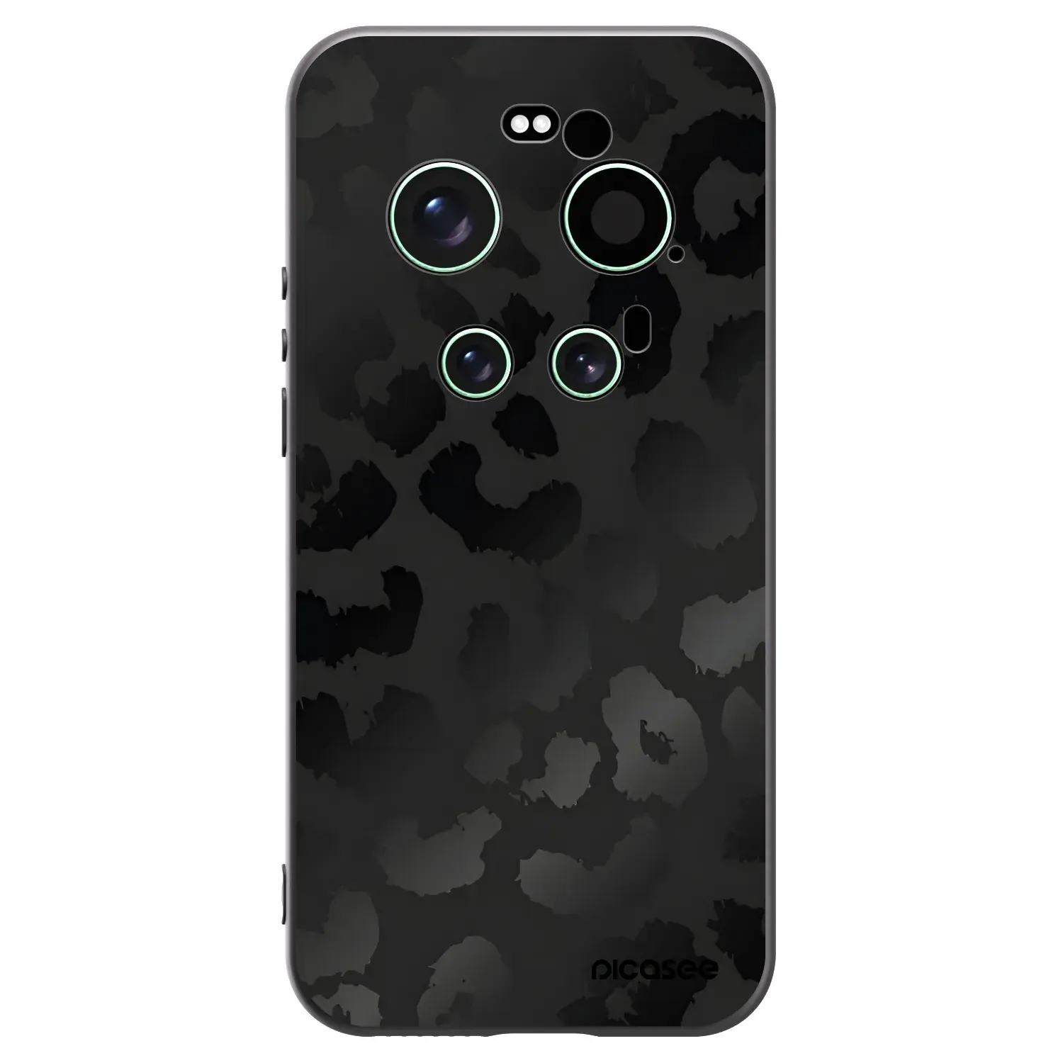 Silikonový černý obal pro Xiaomi 17 Ultra - Midnight Leopard