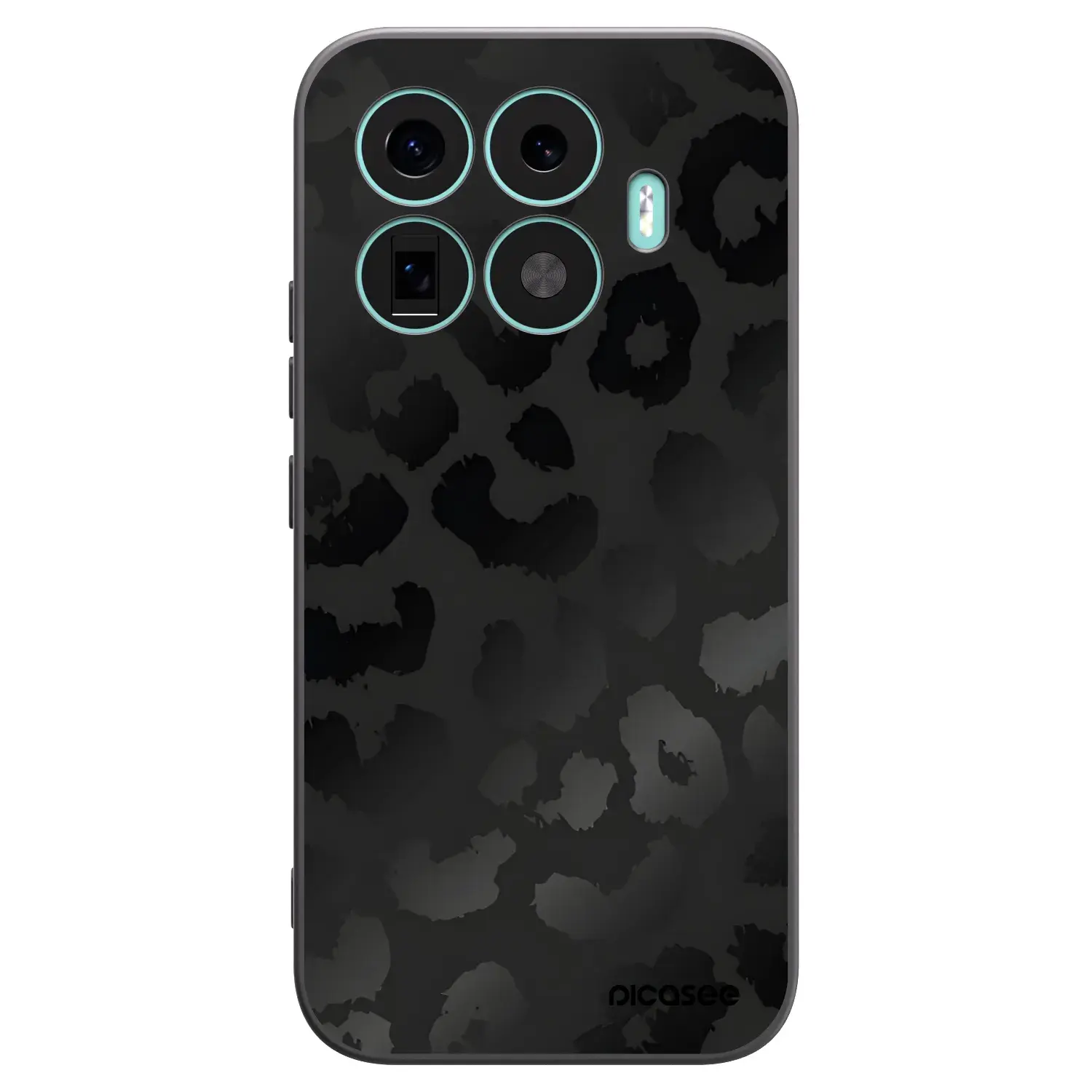 Silikonový černý obal pro Xiaomi 17T - Midnight Leopard